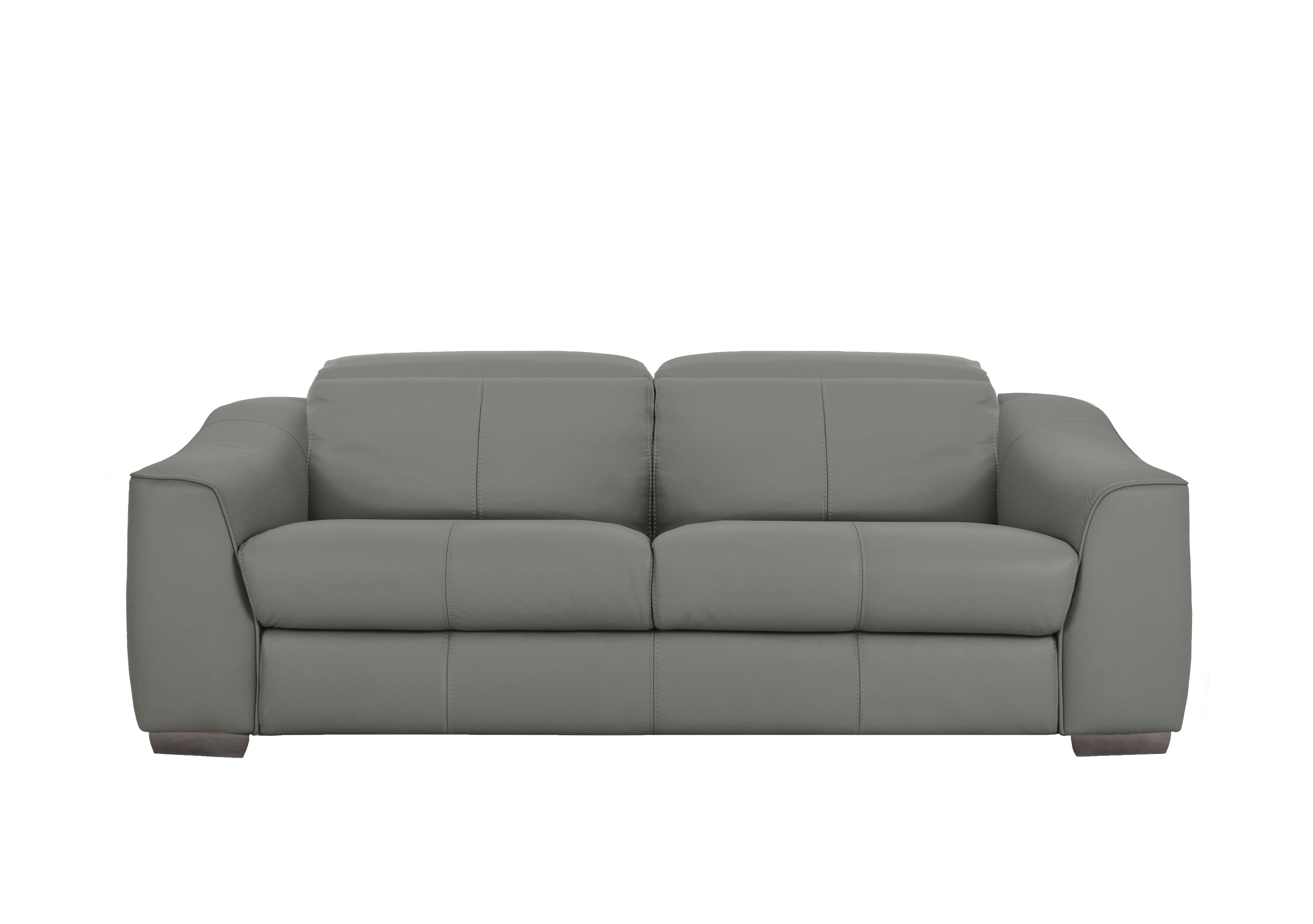 Xavier 3 Seater Leather Sofa in Nc-088e Charcoal Grey on Furniture Village