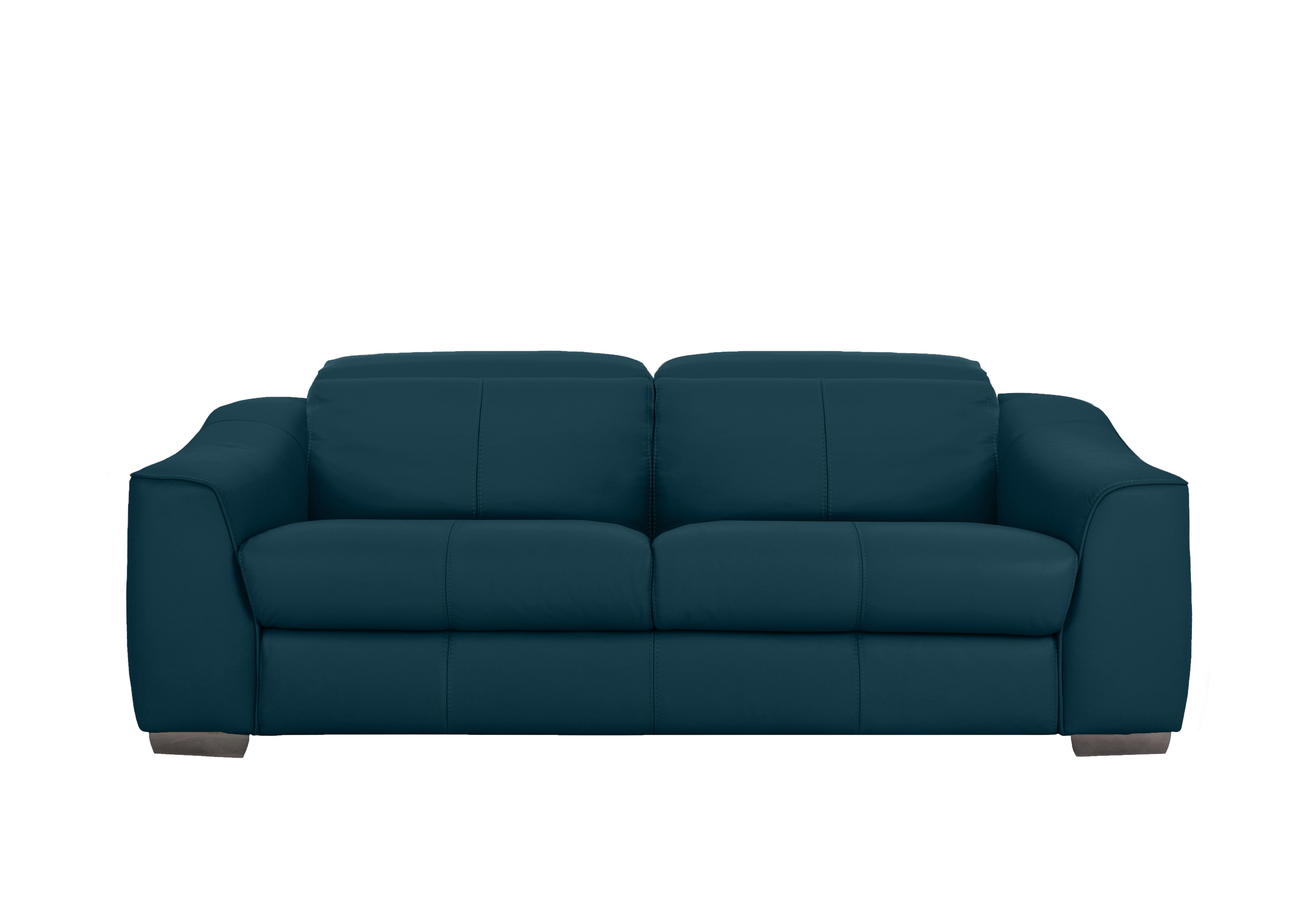 Xavier 3 Seater Leather Sofa in Nc-284e Carribean Sea on Furniture Village