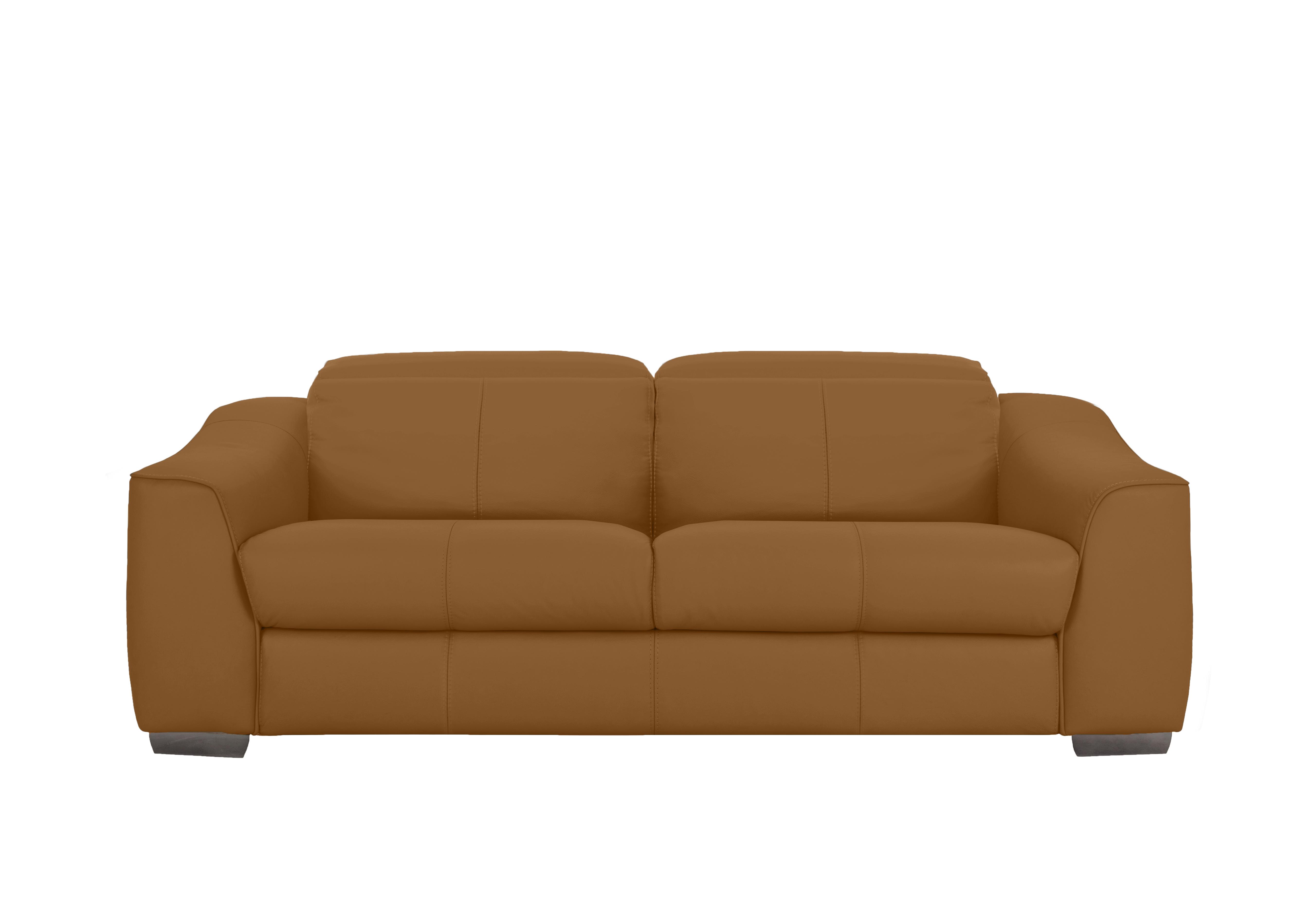 Xavier 3 Seater Leather Sofa in Nc-334e Pecan Brown on Furniture Village