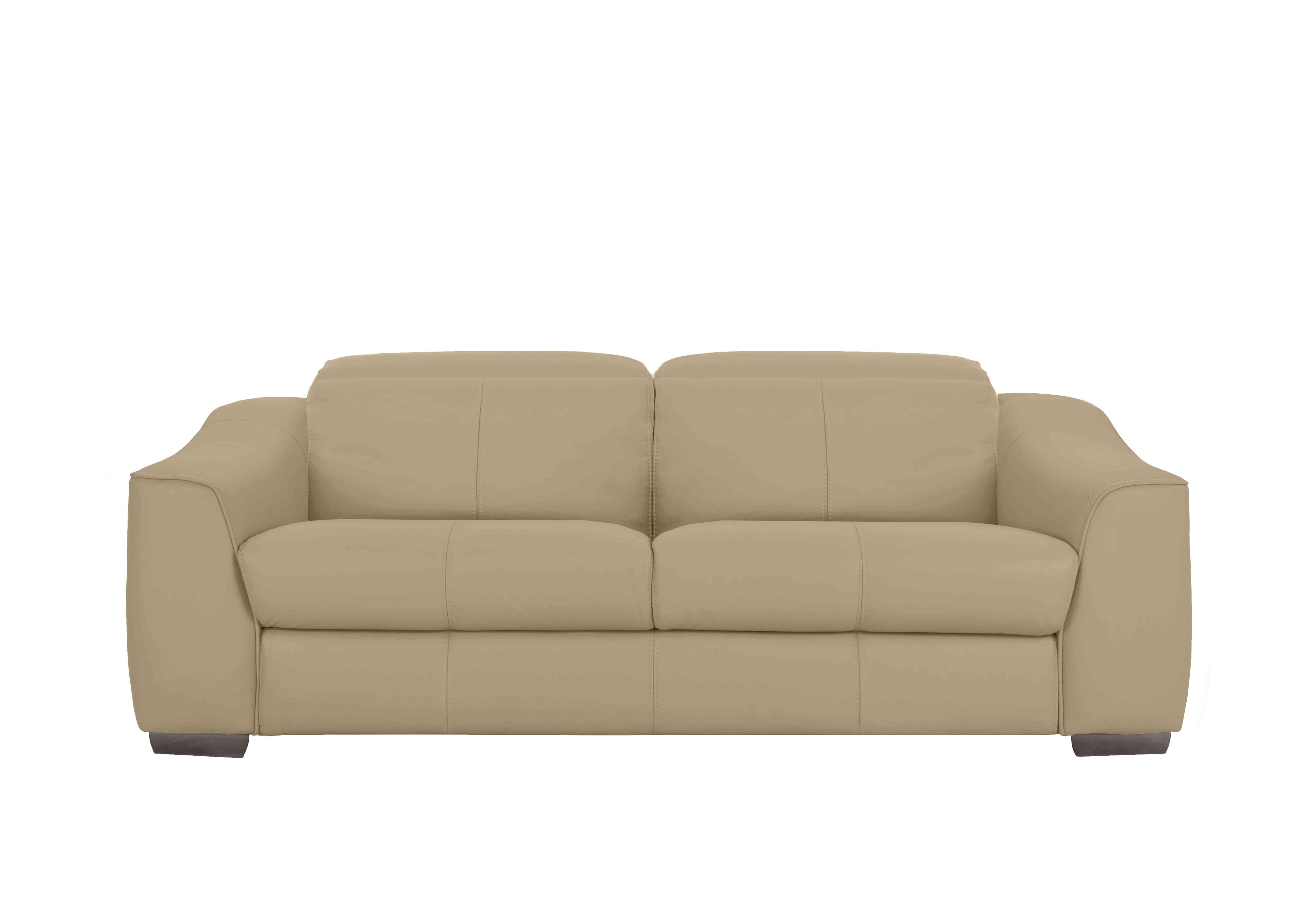 Xavier 3 Seater Leather Sofa in Nw-8475 Nude on Furniture Village