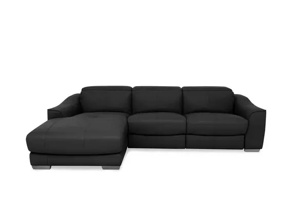 Double chaise leather sectional hotsell