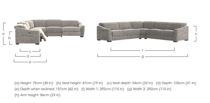 Xavier Fabric Large Corner Sofa in  on Furniture Village