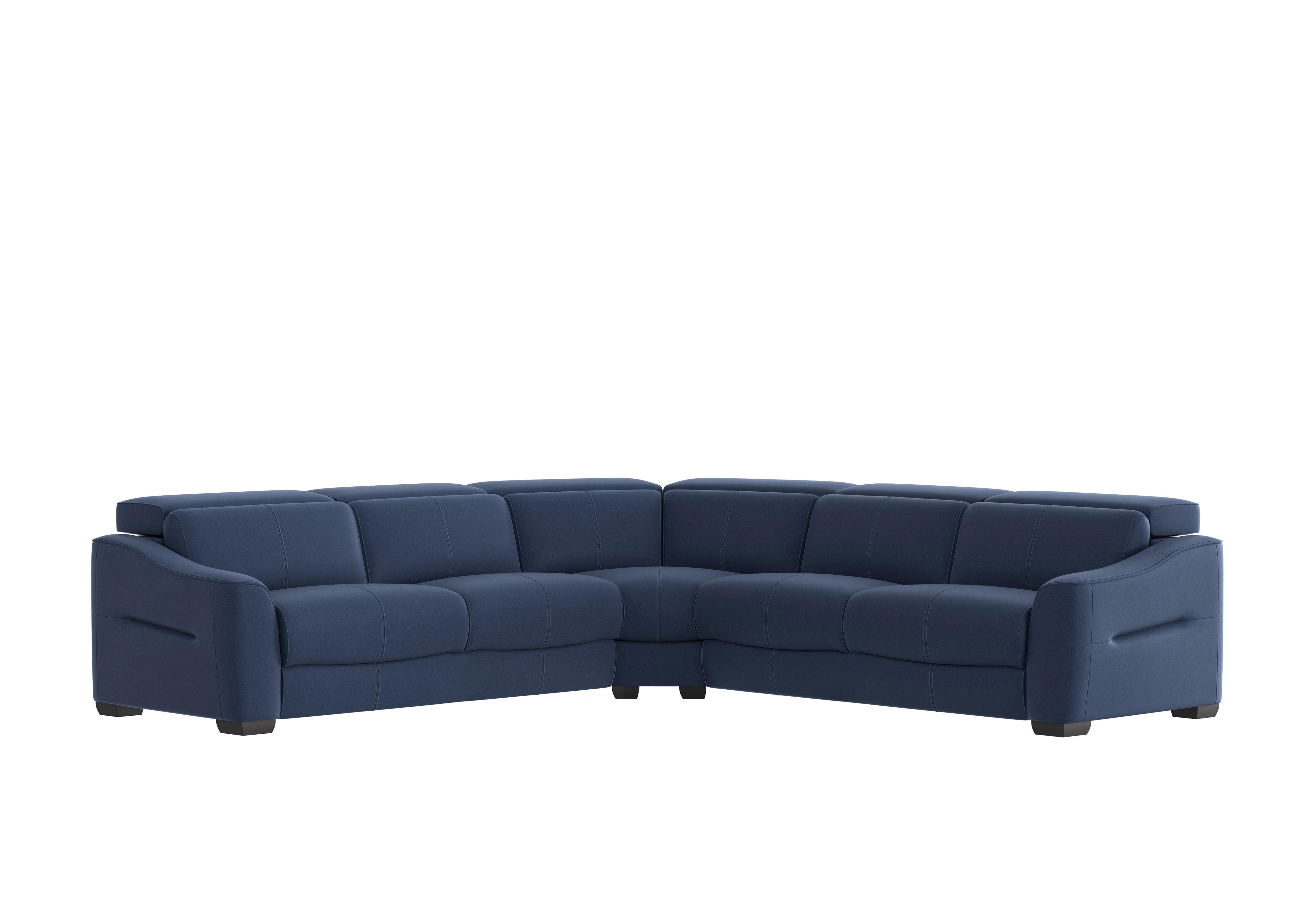 Xavier Fabric Large Corner Sofa in Bfa-Blj-R10 Blue on Furniture Village