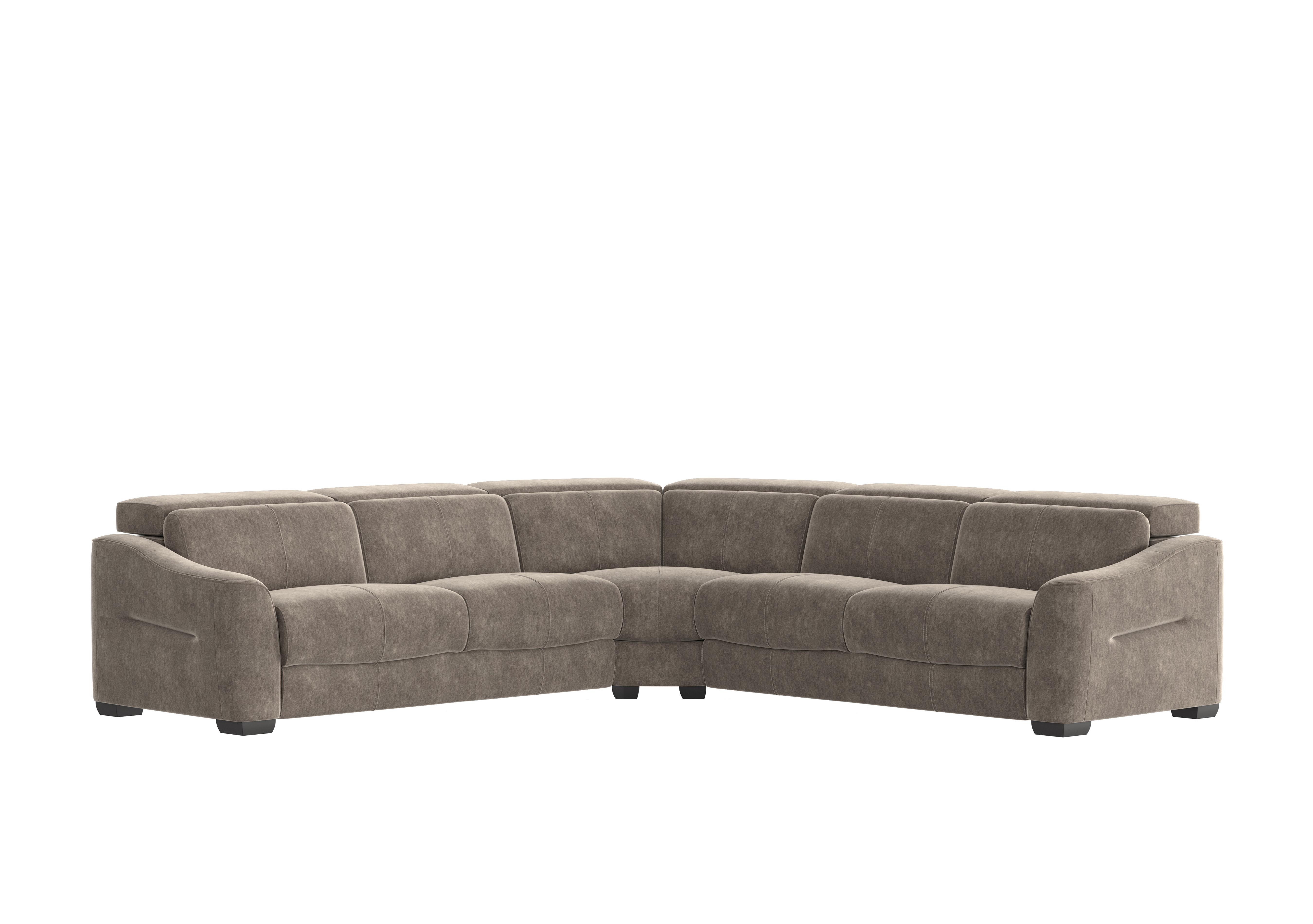 Xavier Fabric Large Corner Sofa in Bfa-Bnn-R29 Mink on Furniture Village