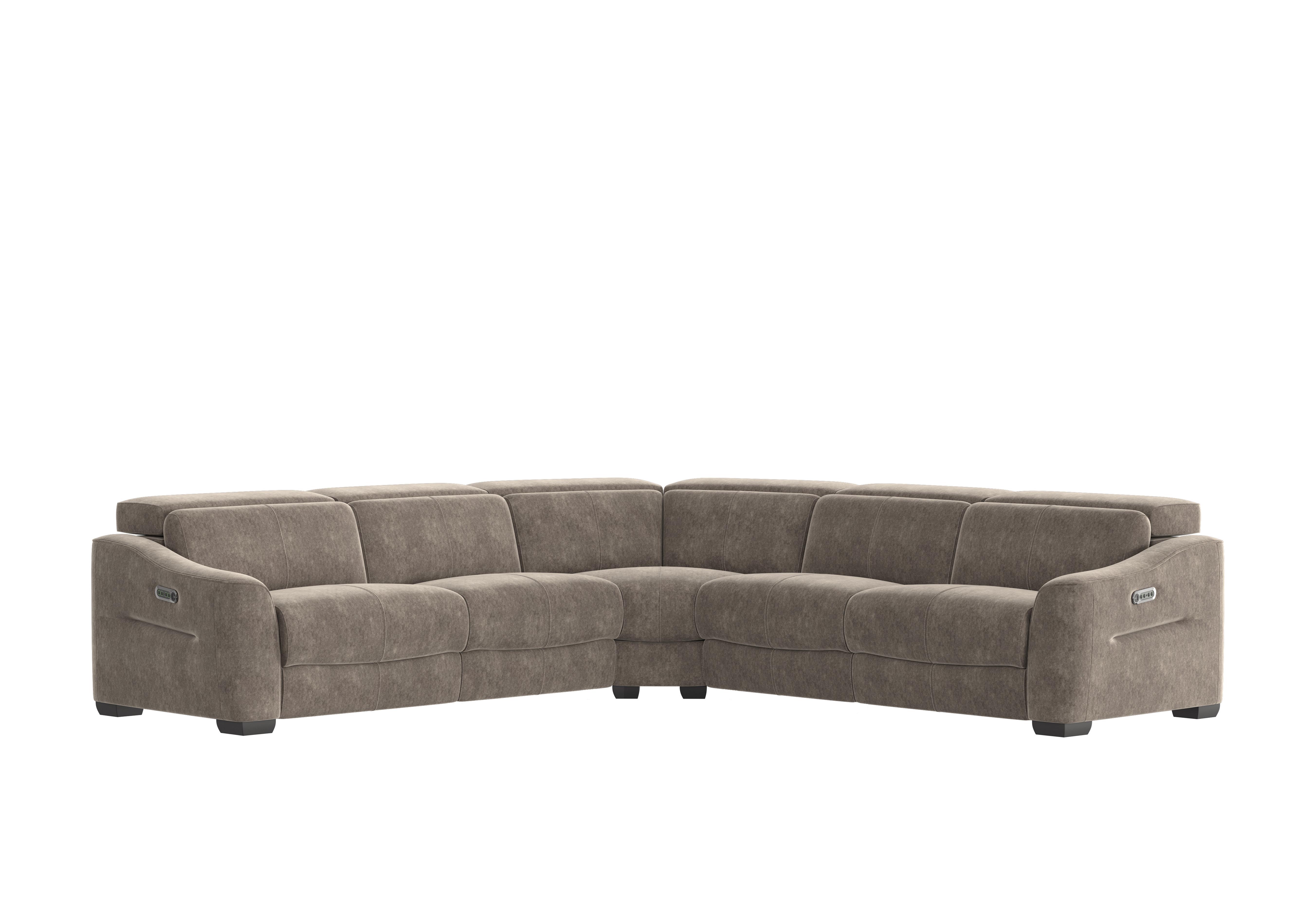 Xavier Fabric Large Corner Sofa in Bfa-Bnn-R29 Mink on Furniture Village