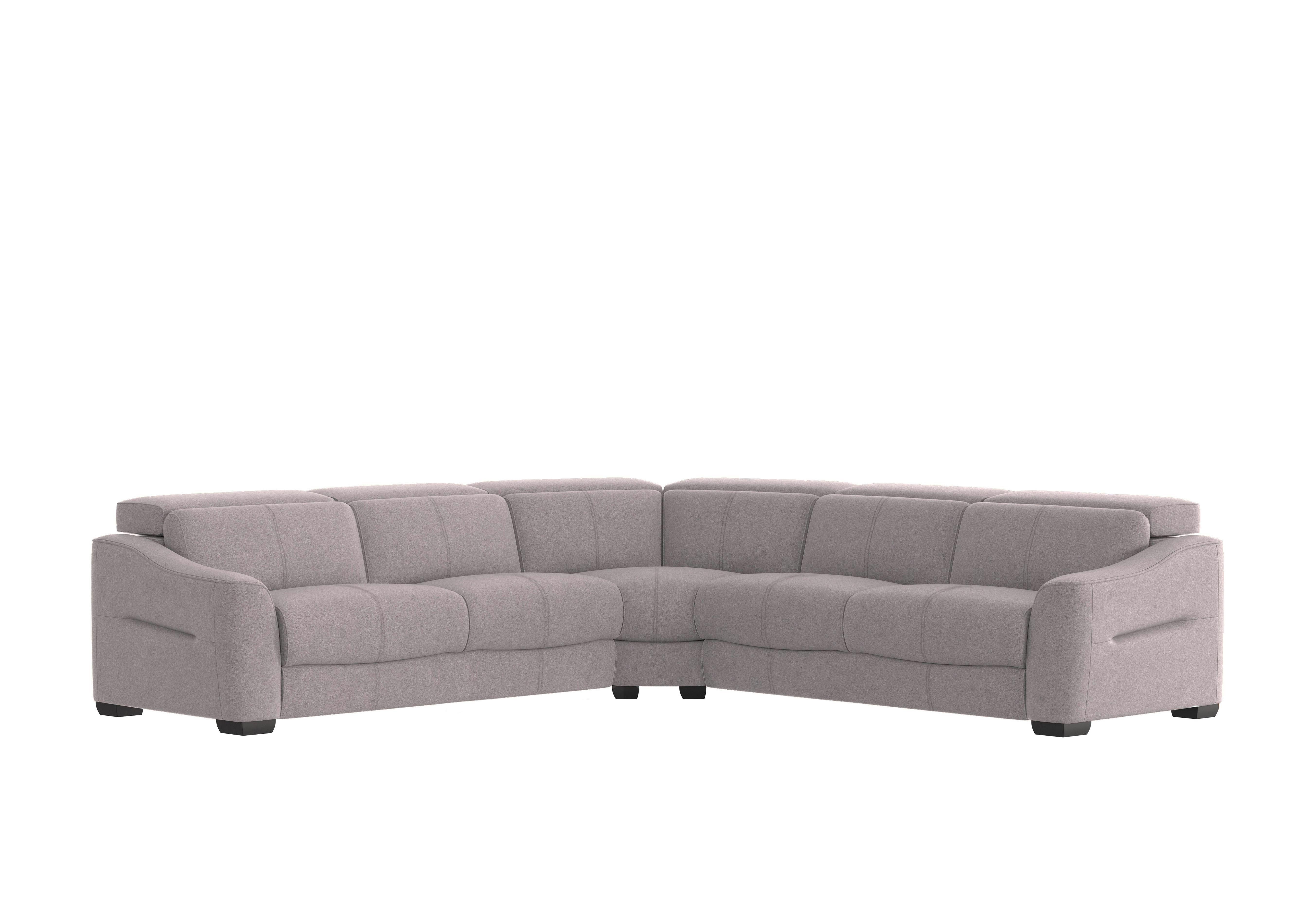 Xavier Fabric Large Corner Sofa in Fab-Meo-R27 Pewter on Furniture Village