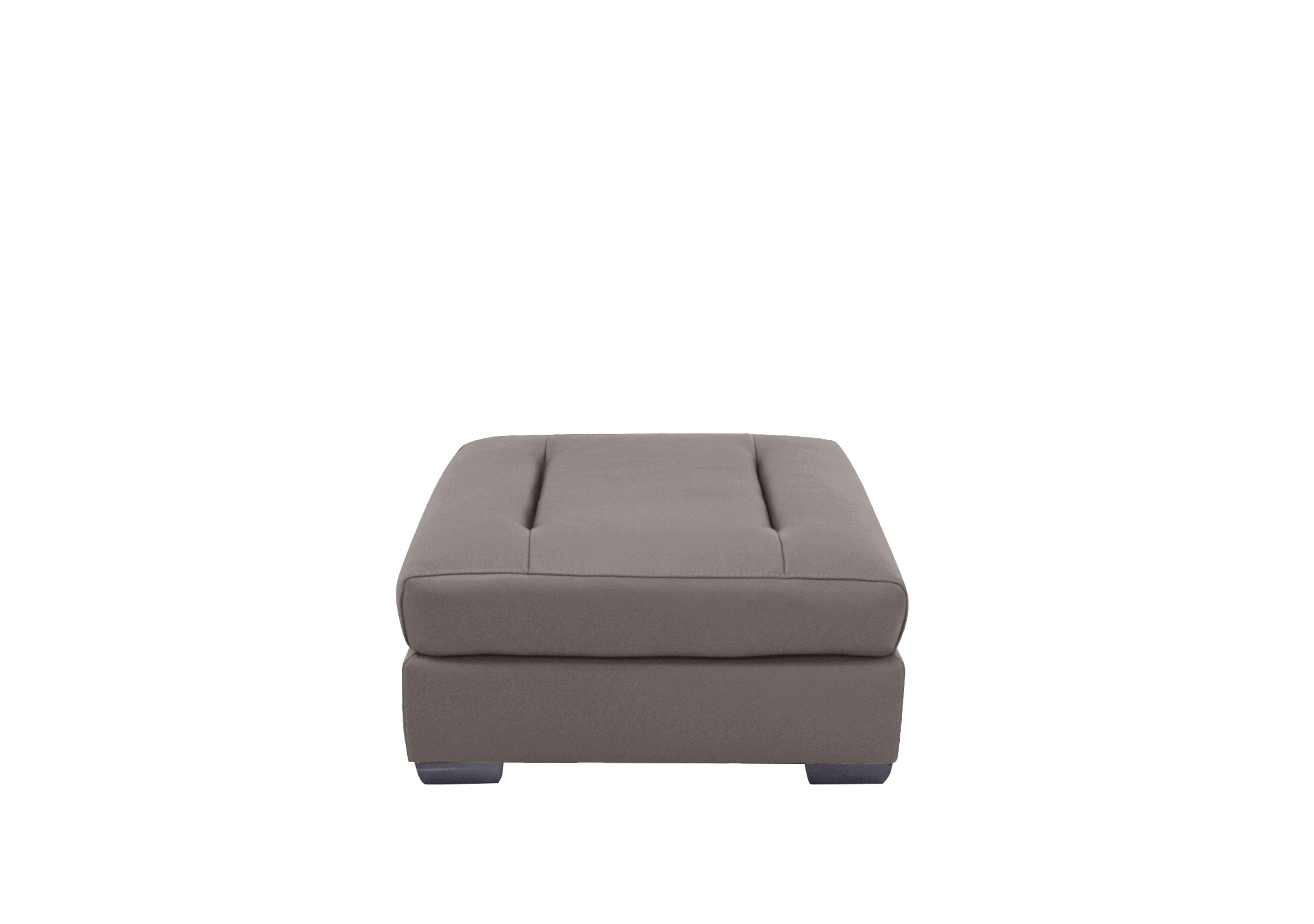 Xavier Leather Stool in Bv-042e Elephant on Furniture Village