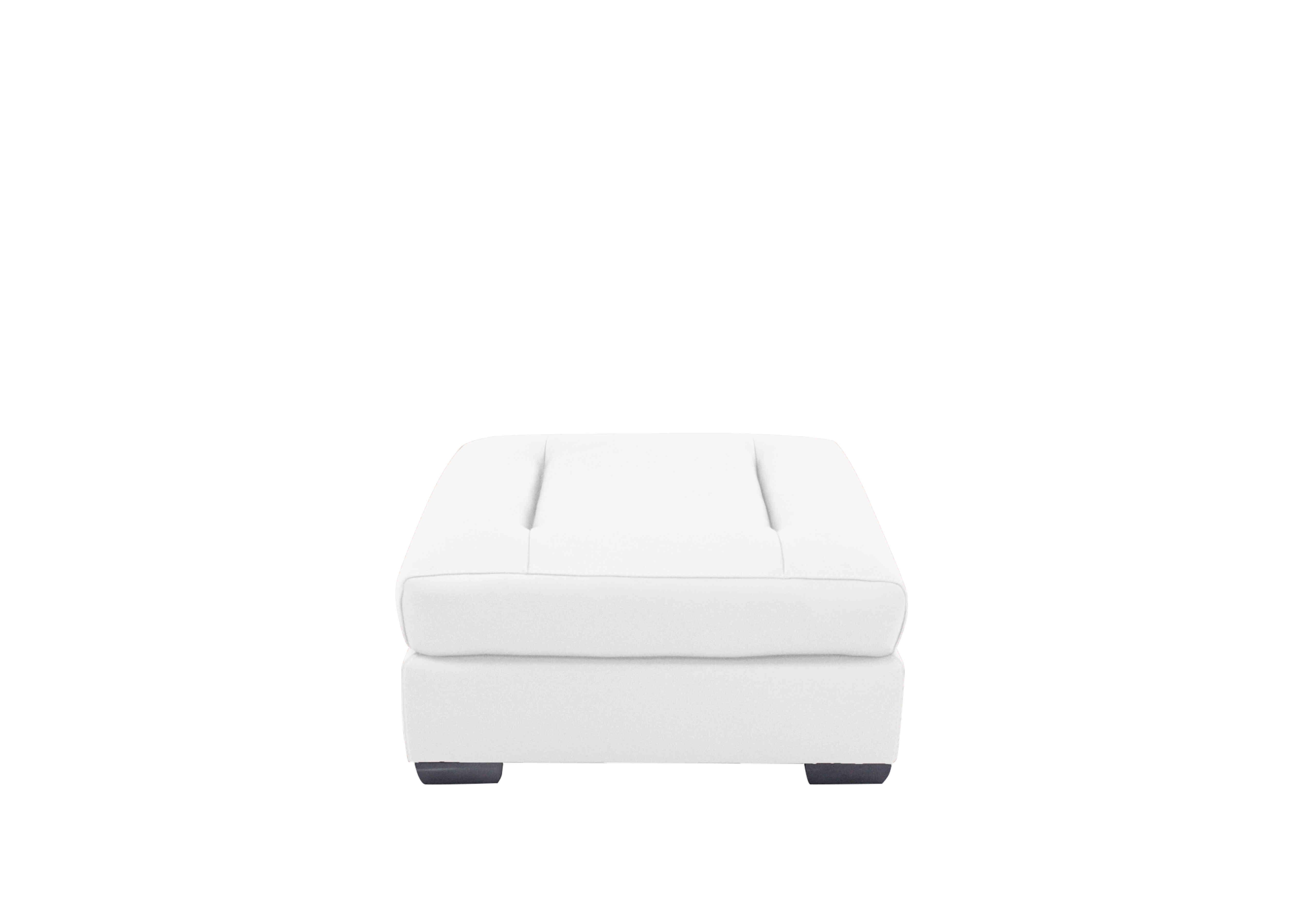 Xavier Leather Stool in Hw-744d Star White on Furniture Village