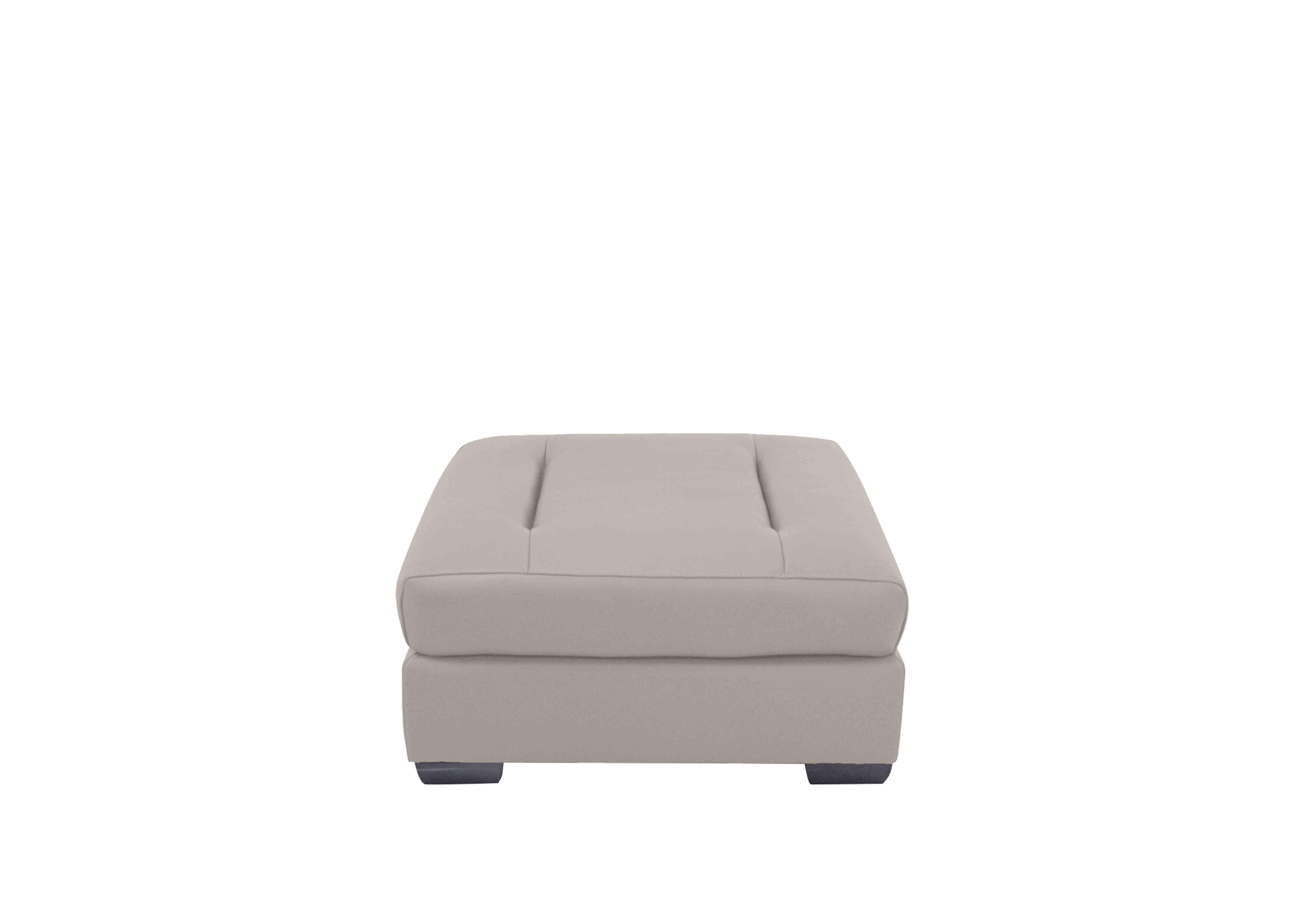 Xavier Leather Stool in Nc-946b Feather Grey on Furniture Village