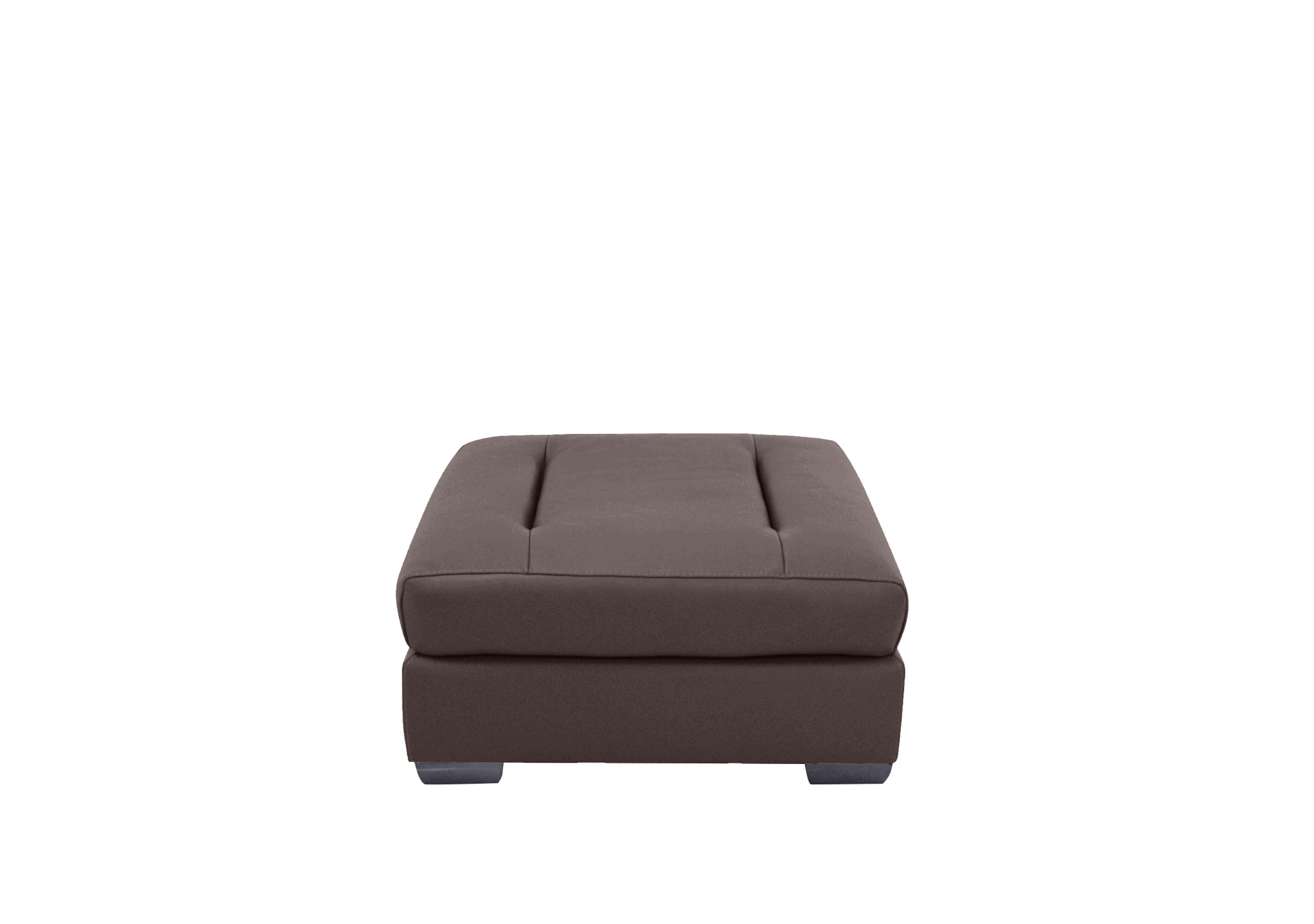 Xavier Leather Stool in Nw-512e Cacao on Furniture Village