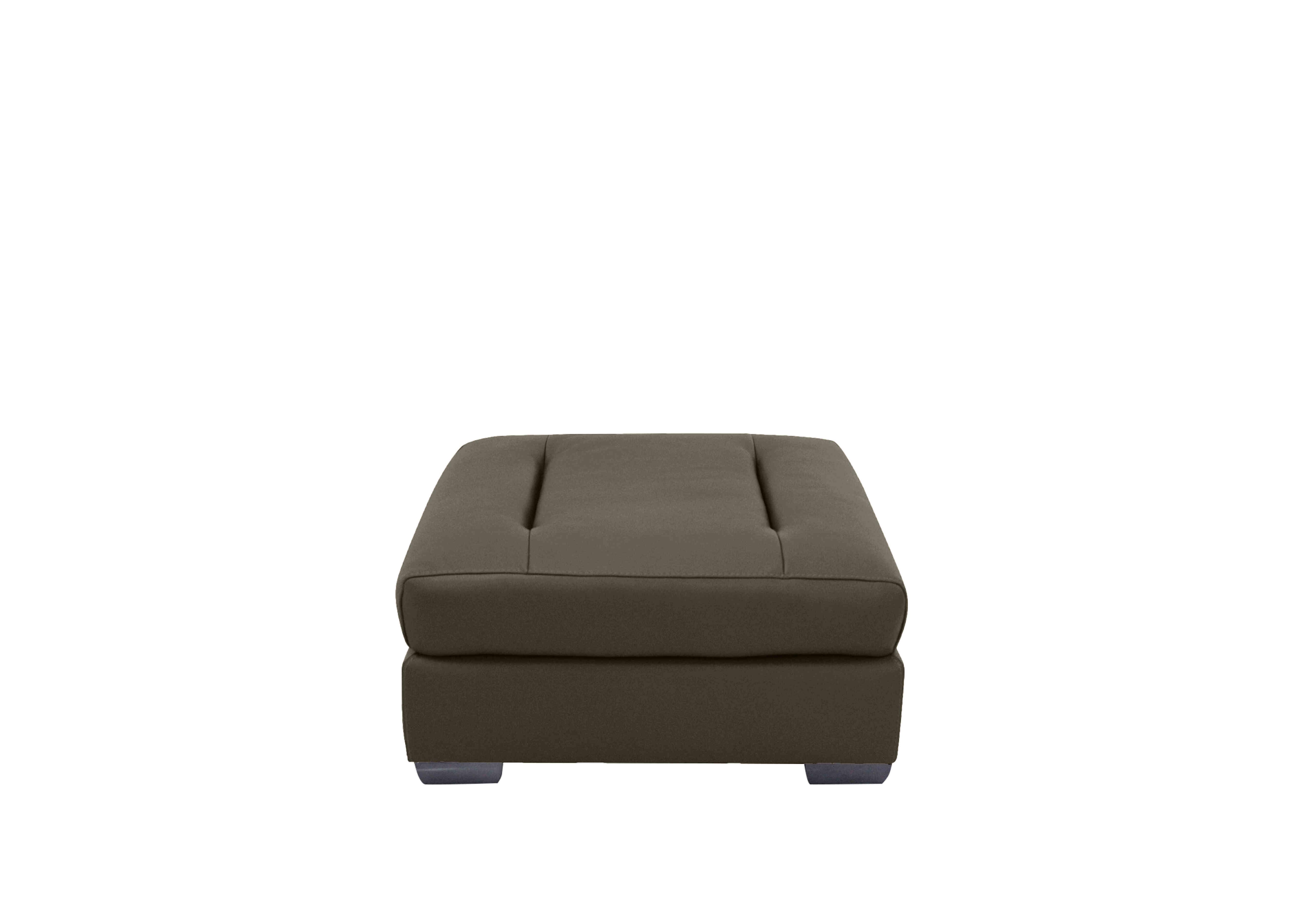 Xavier Leather Stool in Nw-548e Olive on Furniture Village