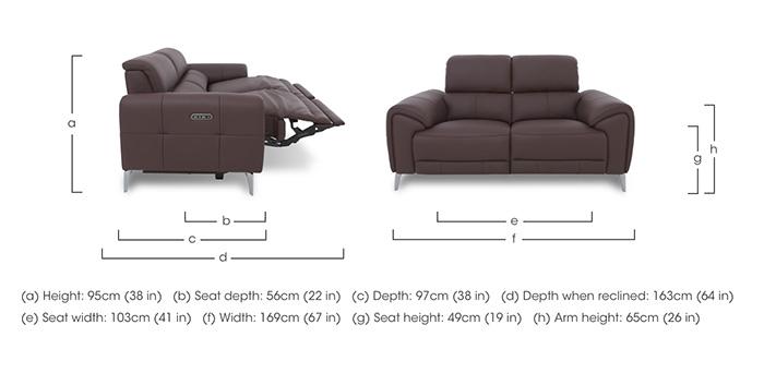 Vino Leather 2 Seater Power Recliner Sofa in  on Furniture Village