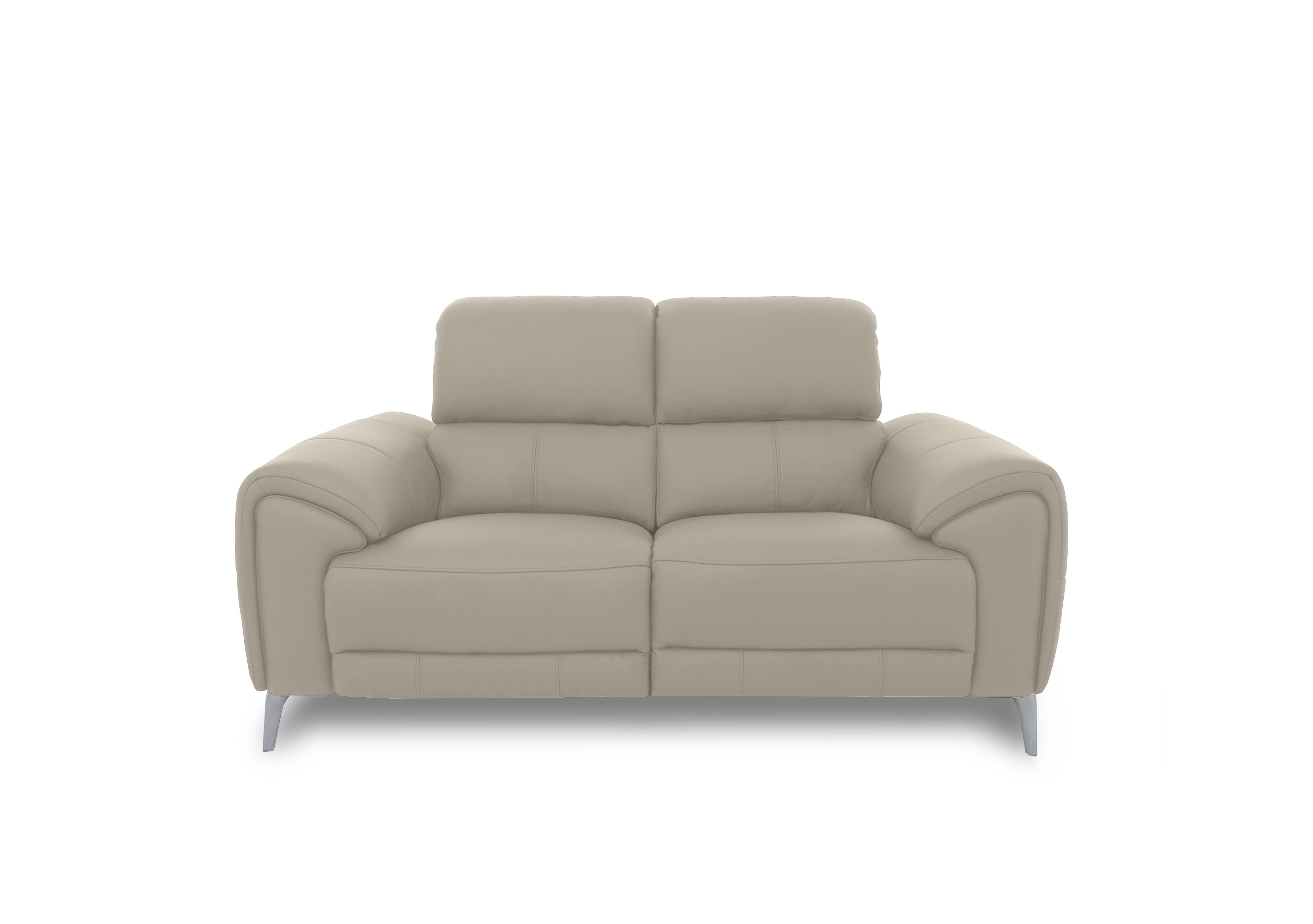 Vino Leather 2 Seater Sofa in Cat-40/08 Oyster on Furniture Village