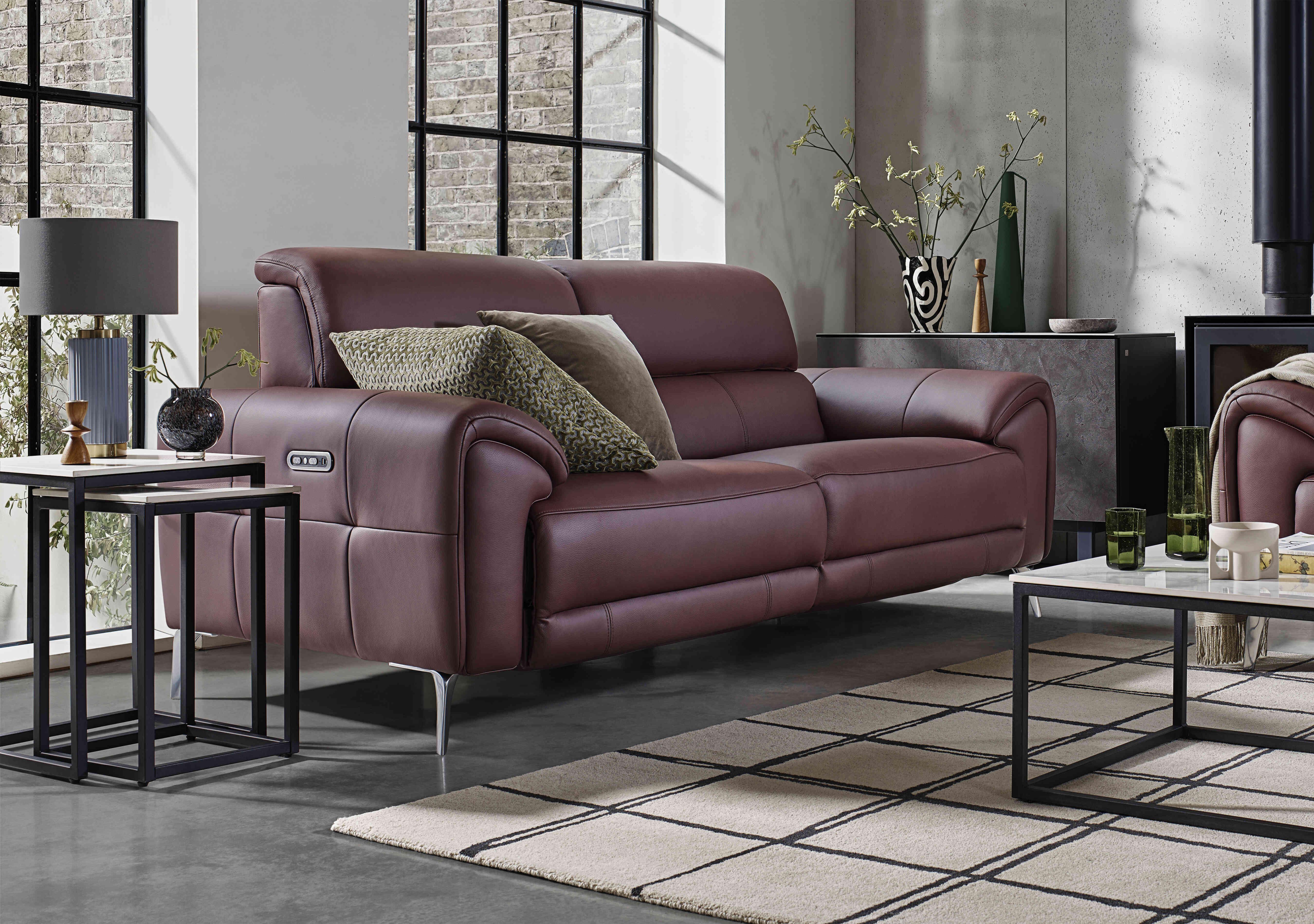 Vino Leather 3 Seater Sofa in  on Furniture Village