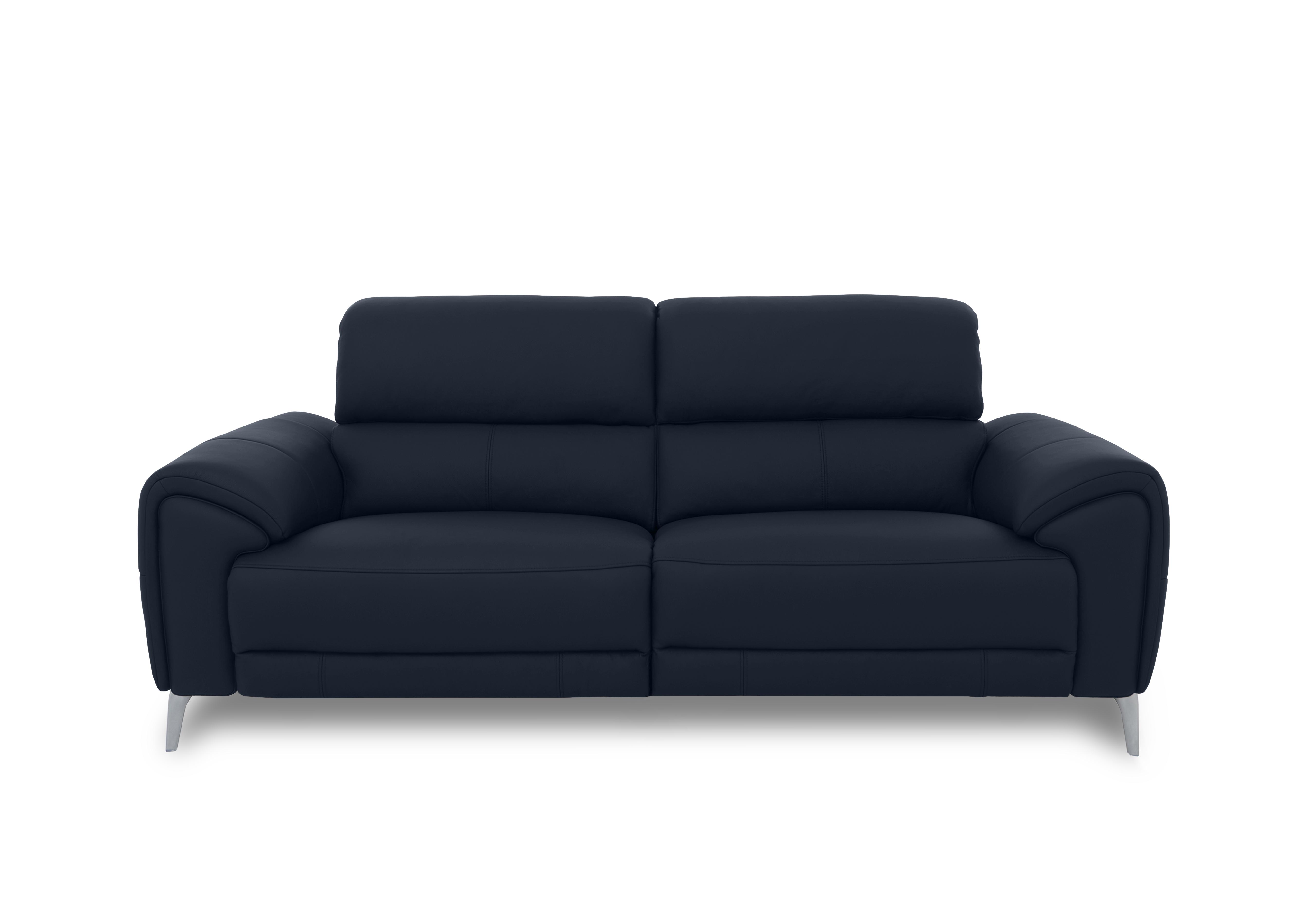 Vino Leather 3 Seater Sofa in Cat-40/09 Peacock on Furniture Village