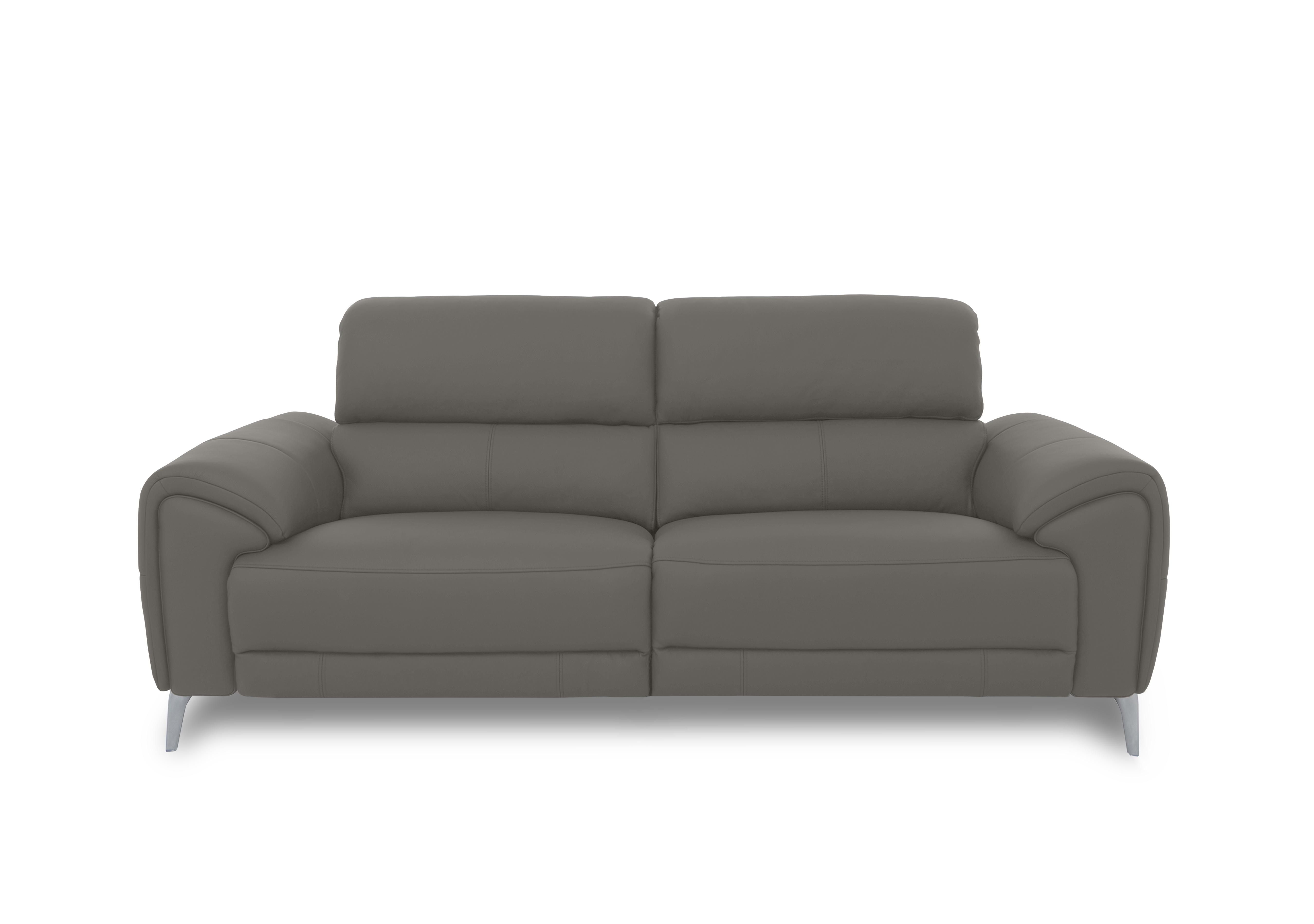 Vino Leather 3 Seater Sofa in Cat-40/15 Elephant on Furniture Village