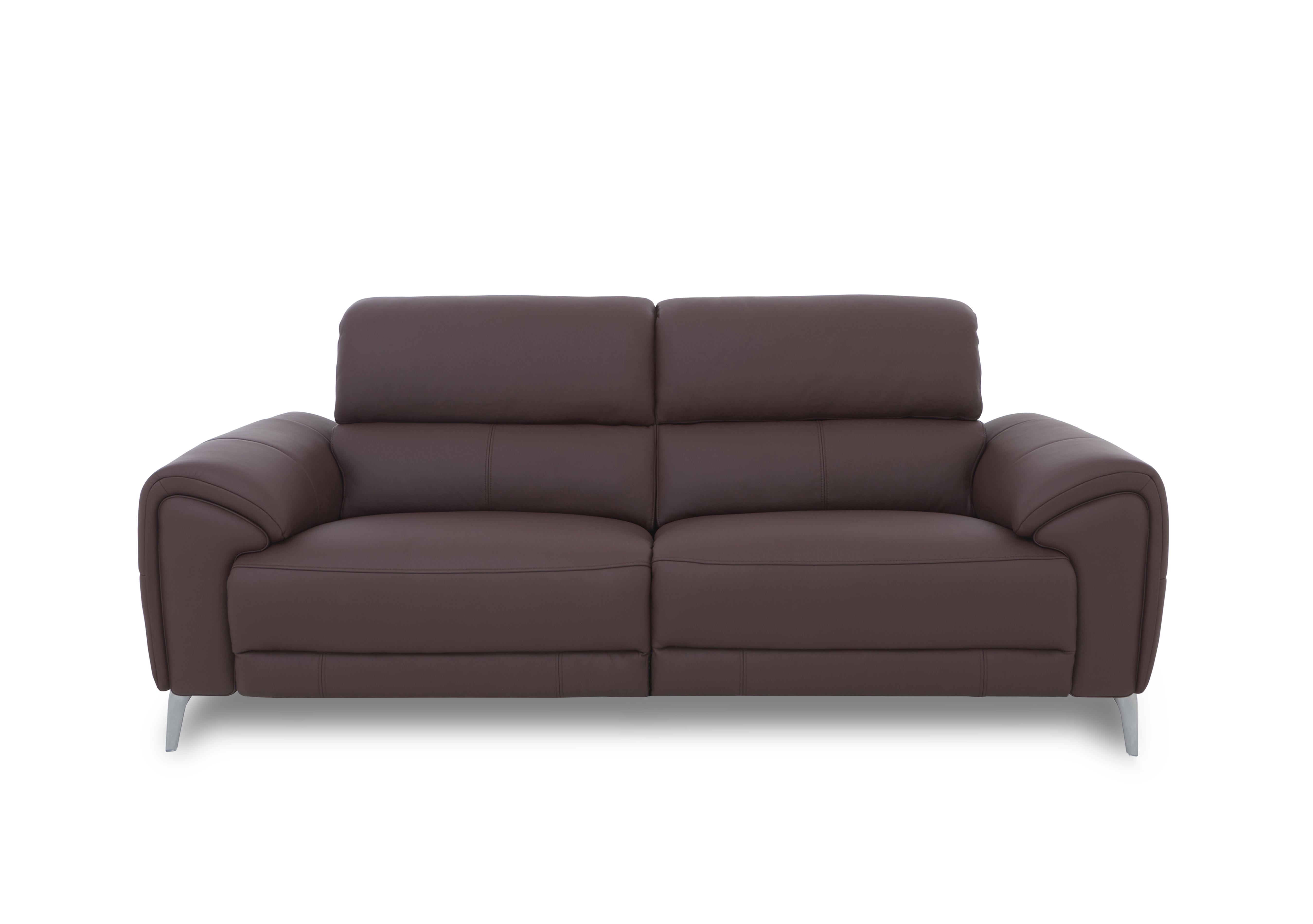 Vino Leather 3 Seater Sofa in Cat-40/30 Oslo Mulberry on Furniture Village