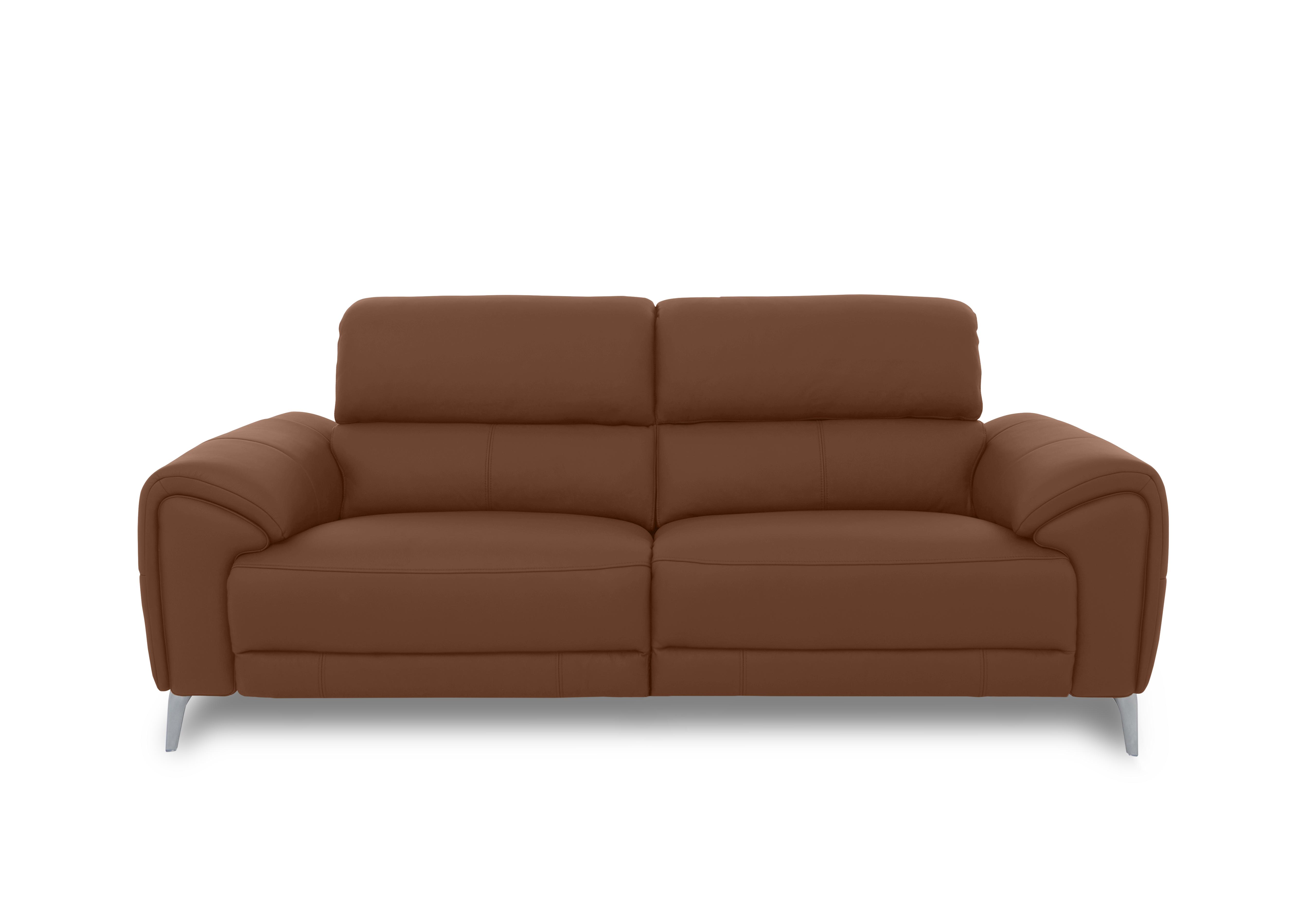 Vino Leather 3 Seater Sofa in Cat-60/07 Butterscotch on Furniture Village