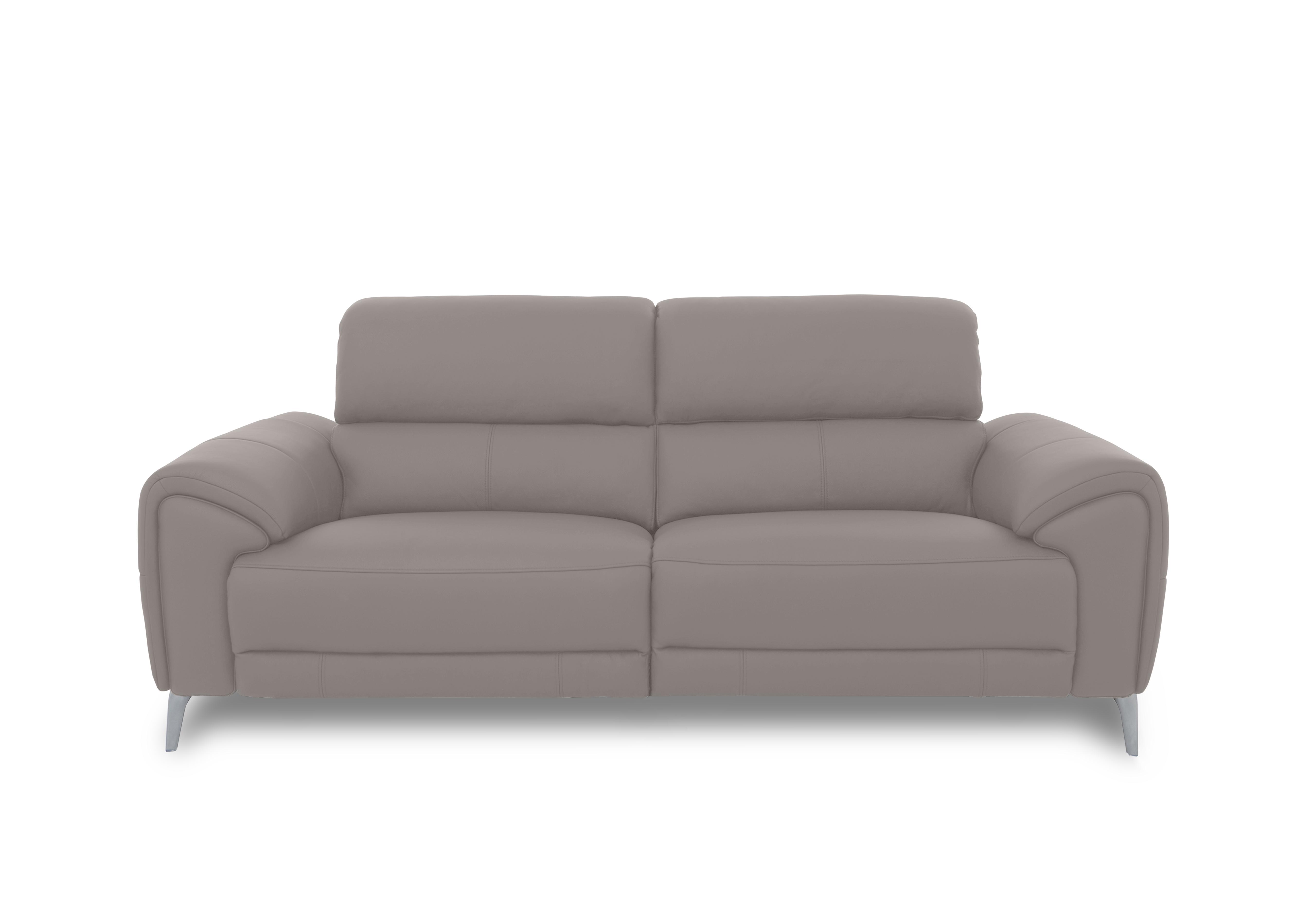 Vino Leather 3 Seater Sofa in Cat-60/23 Lead Grey on Furniture Village