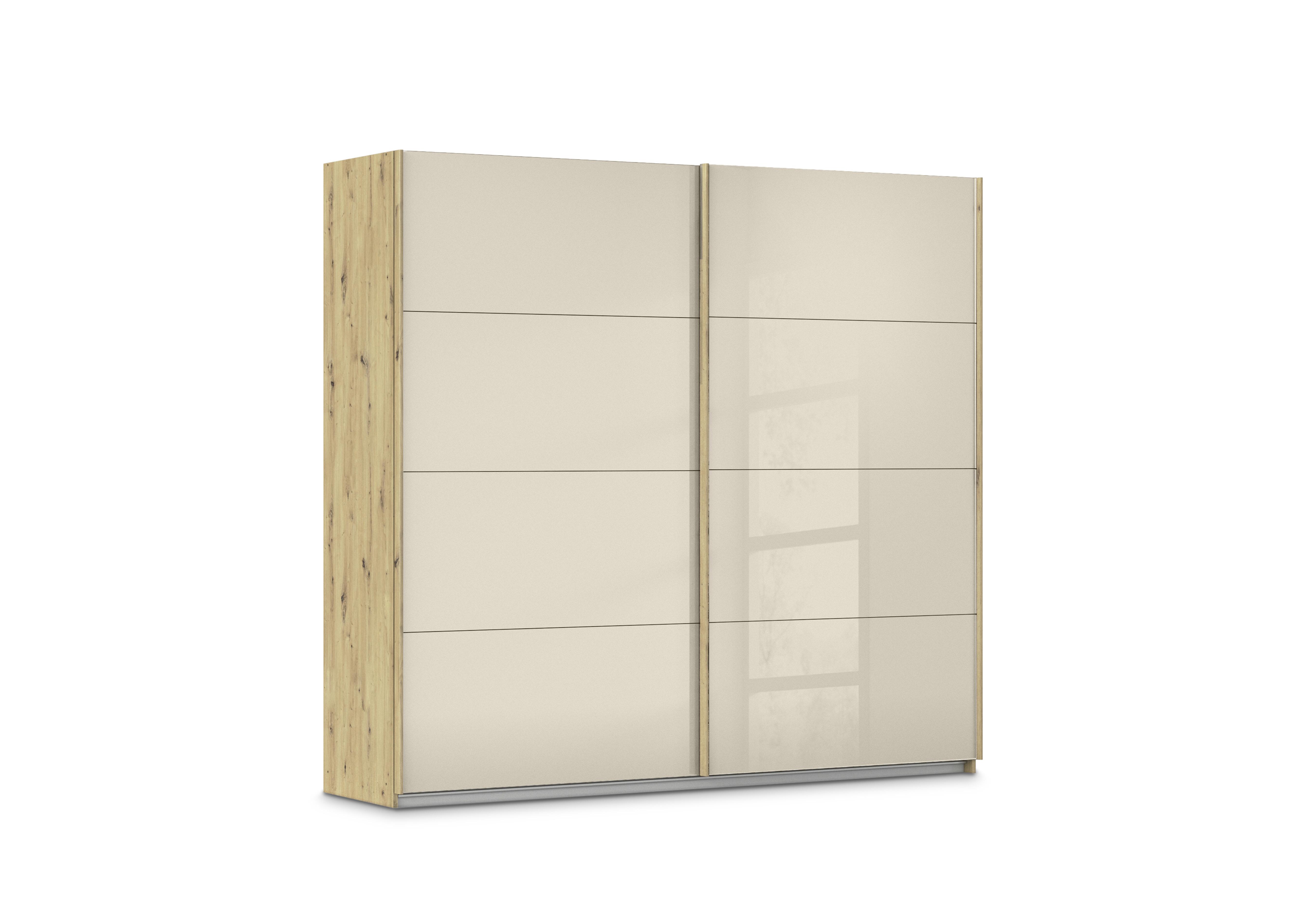 Freja 226cm 2 Door Sliding Glass Wardrobe in Ag424 Champagne Glass on Furniture Village