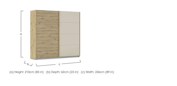 Freja 226cm 2 Door Sliding Two Toned Wardrobe in  on Furniture Village