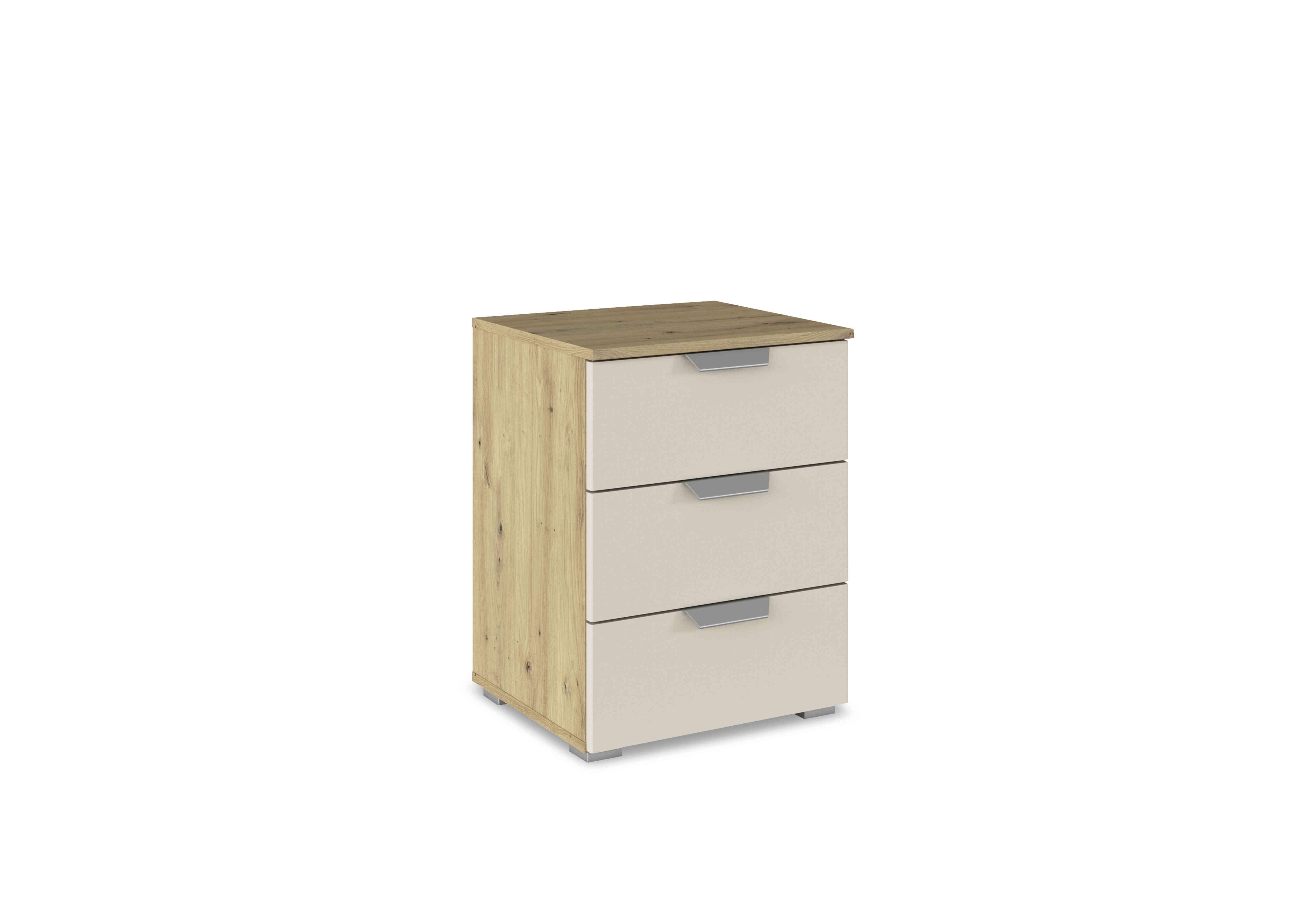 Freja 3 Drawer Decor Bedside Cabinet in Aa63l Champagne on Furniture Village