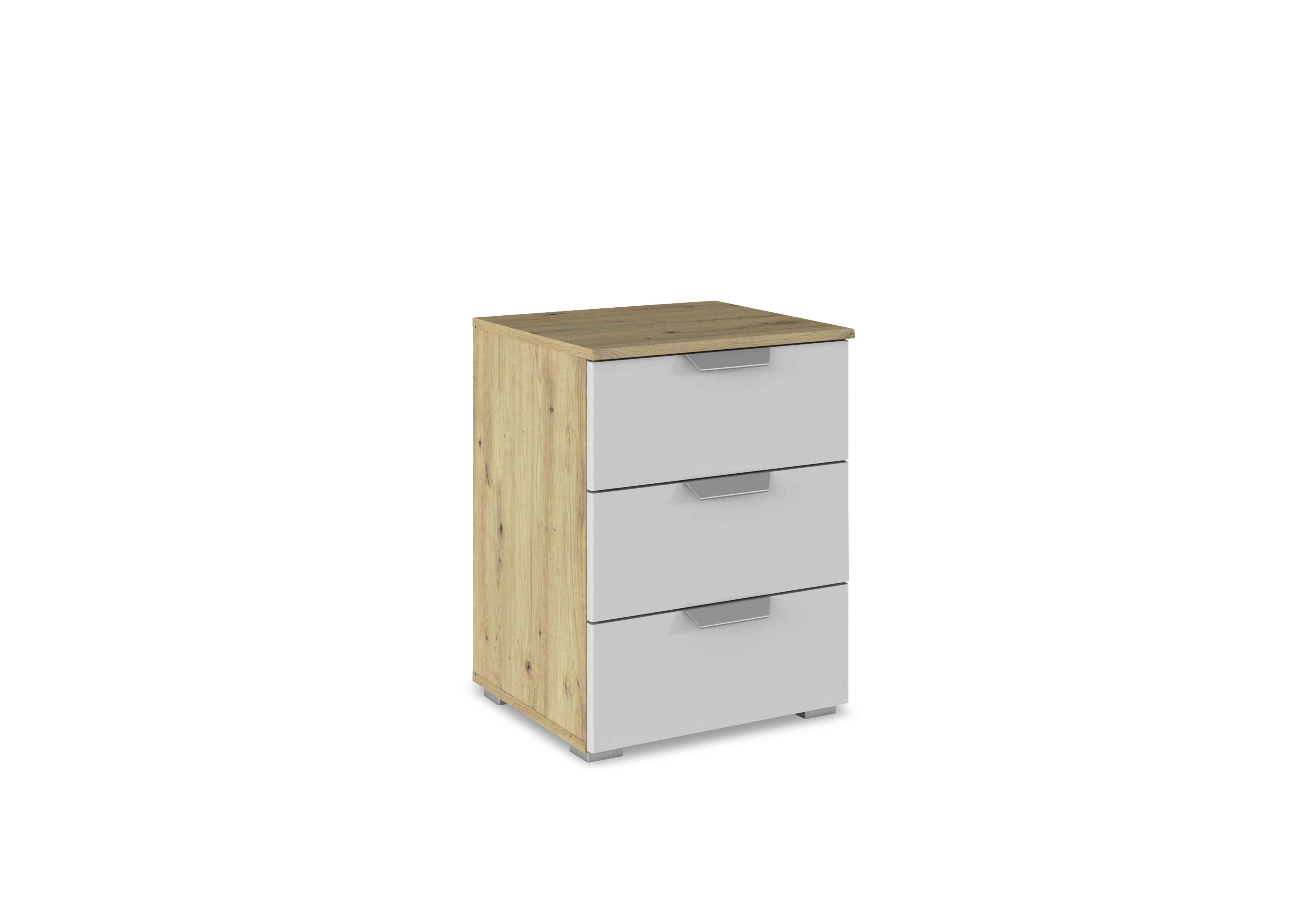 Freja 3 Drawer Decor Bedside Cabinet in Ad62l Silk Grey on Furniture Village