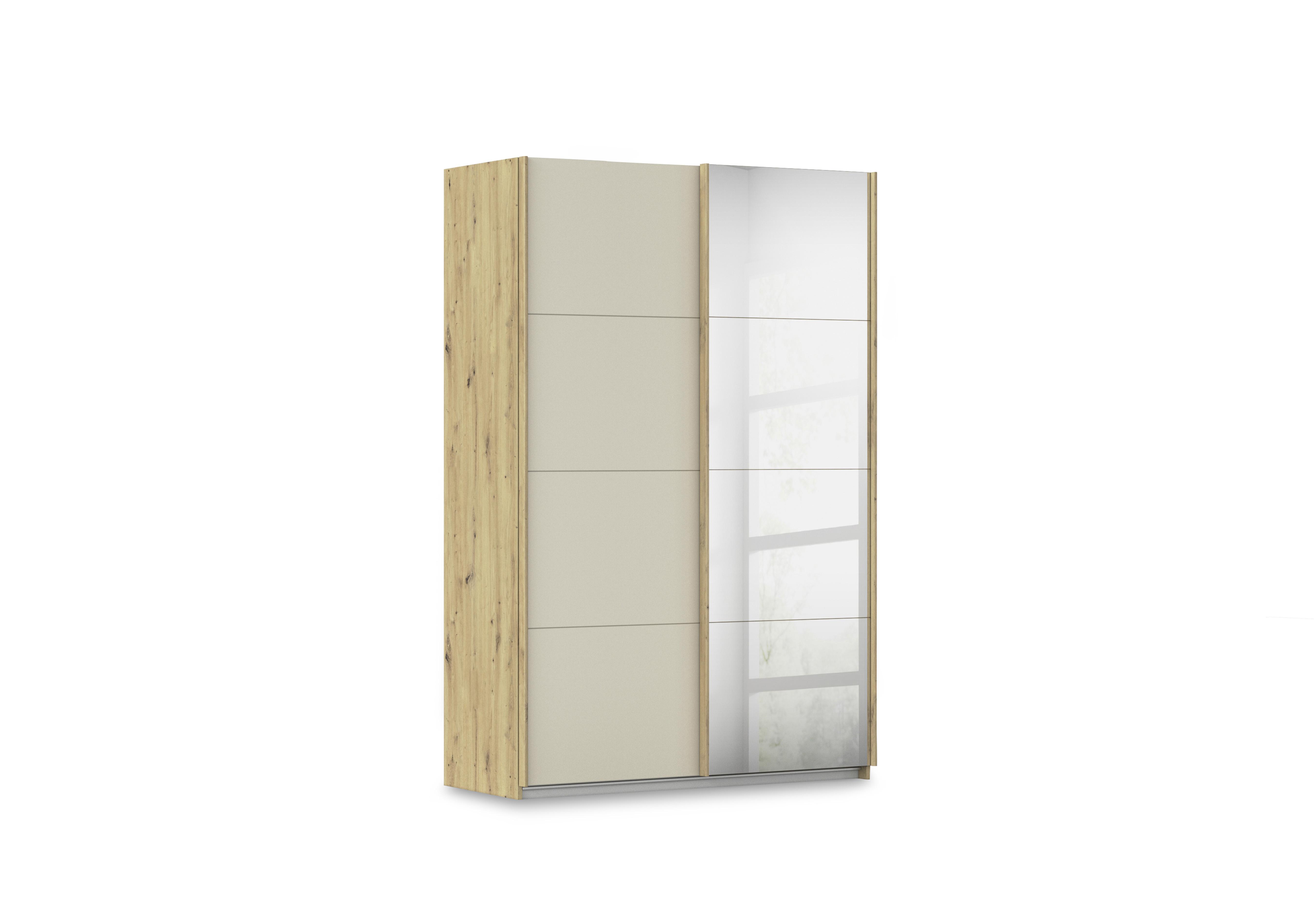 Freja 136cm 2 Door Sliding Decor Wardrobe With Mirror Door in Ag741 Champagne on Furniture Village