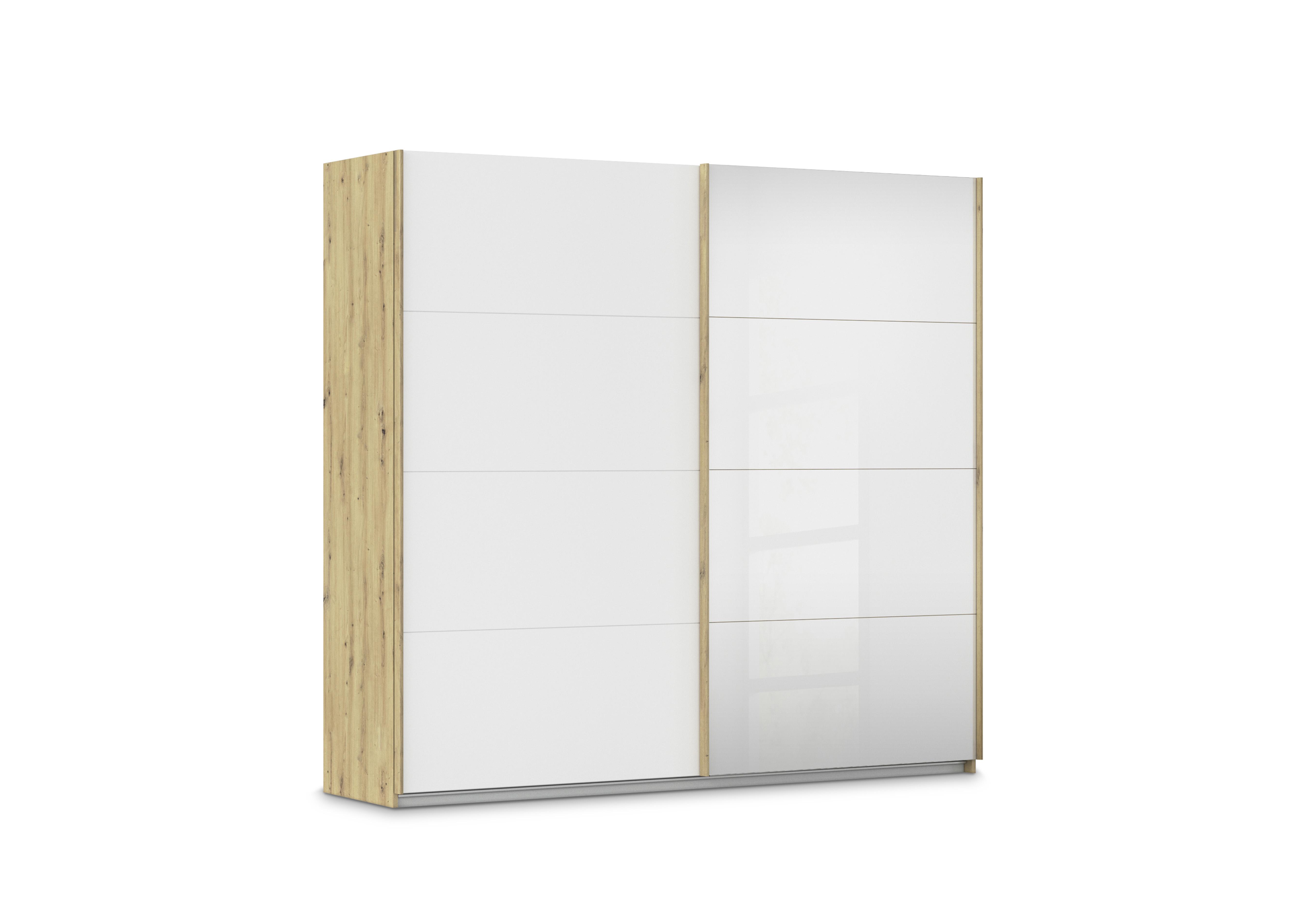 Freja 226 cm 2 Door Sliding Decor Wardrobe With Mirror Door in Ag747 Alpine White on Furniture Village