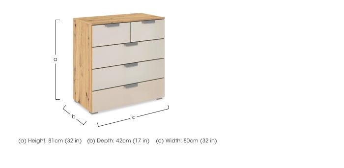 Freja 2+3 Glass Chest of Drawers in  on Furniture Village