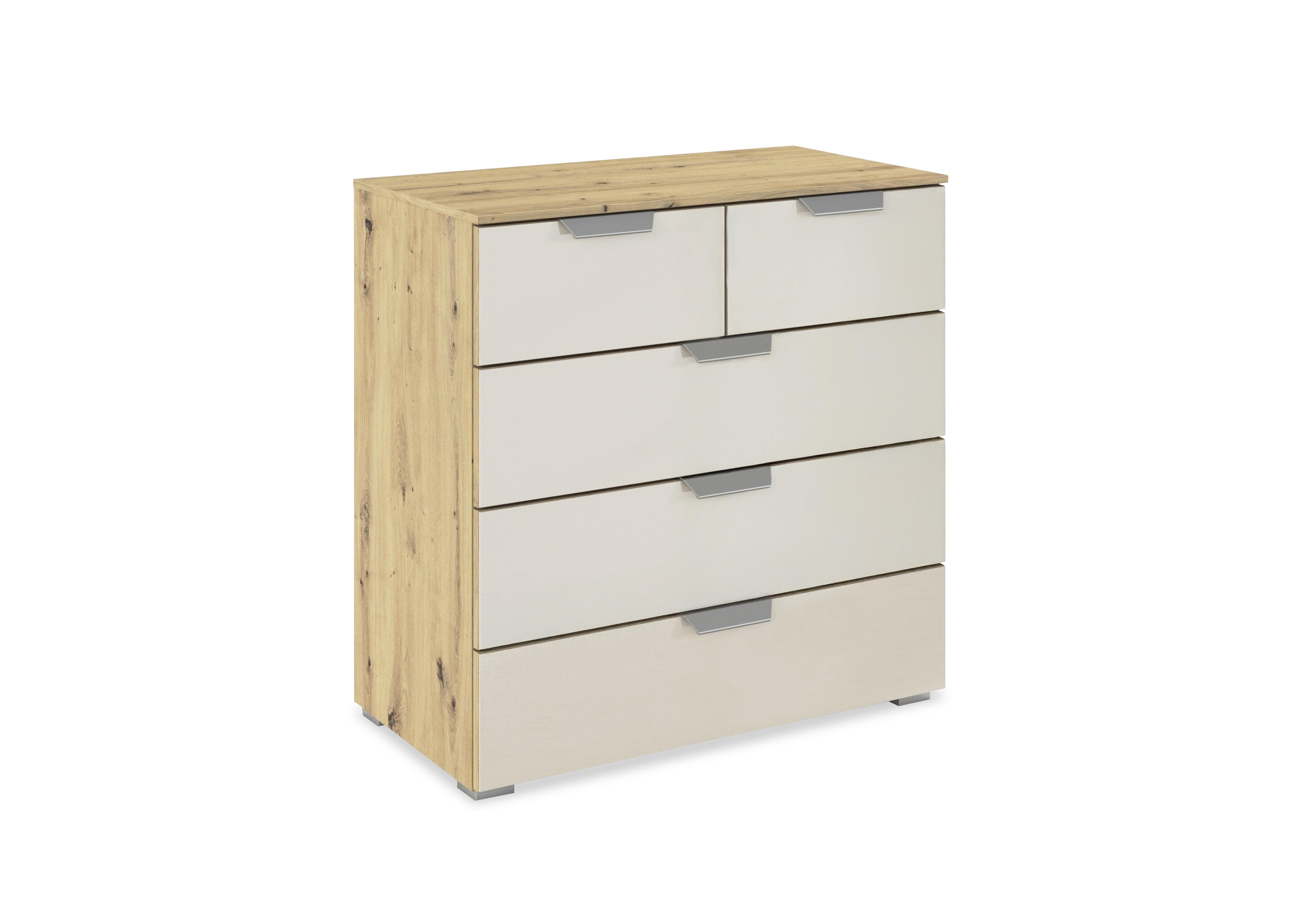 Freja 2+3 Glass Chest of Drawers in Ac38l Champagne Glass on Furniture Village