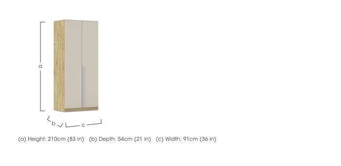 Freja 91cm 2 Door Hinged Decor Wardrobe in  on Furniture Village