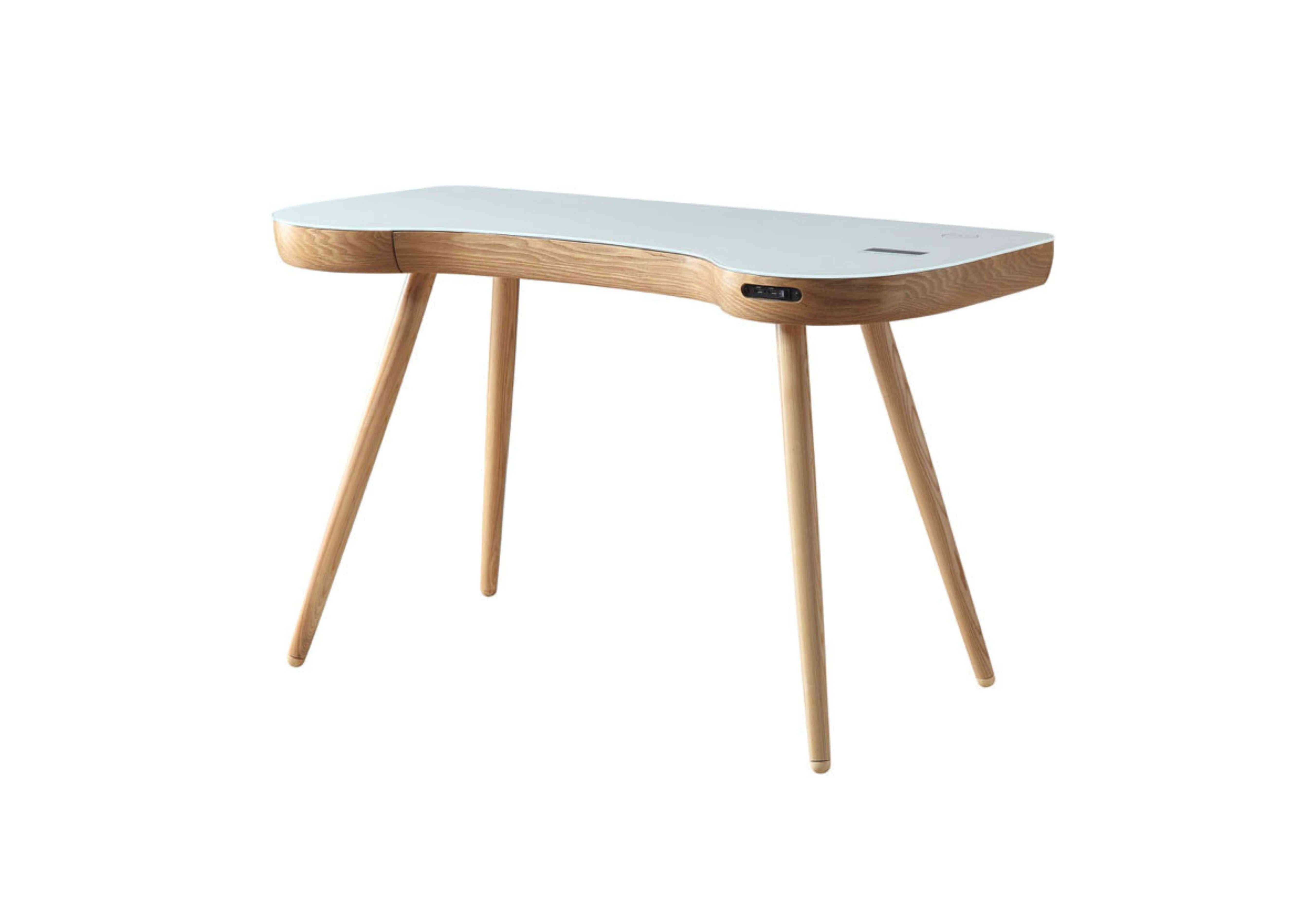 Kali SMART Desk in Oak on Furniture Village