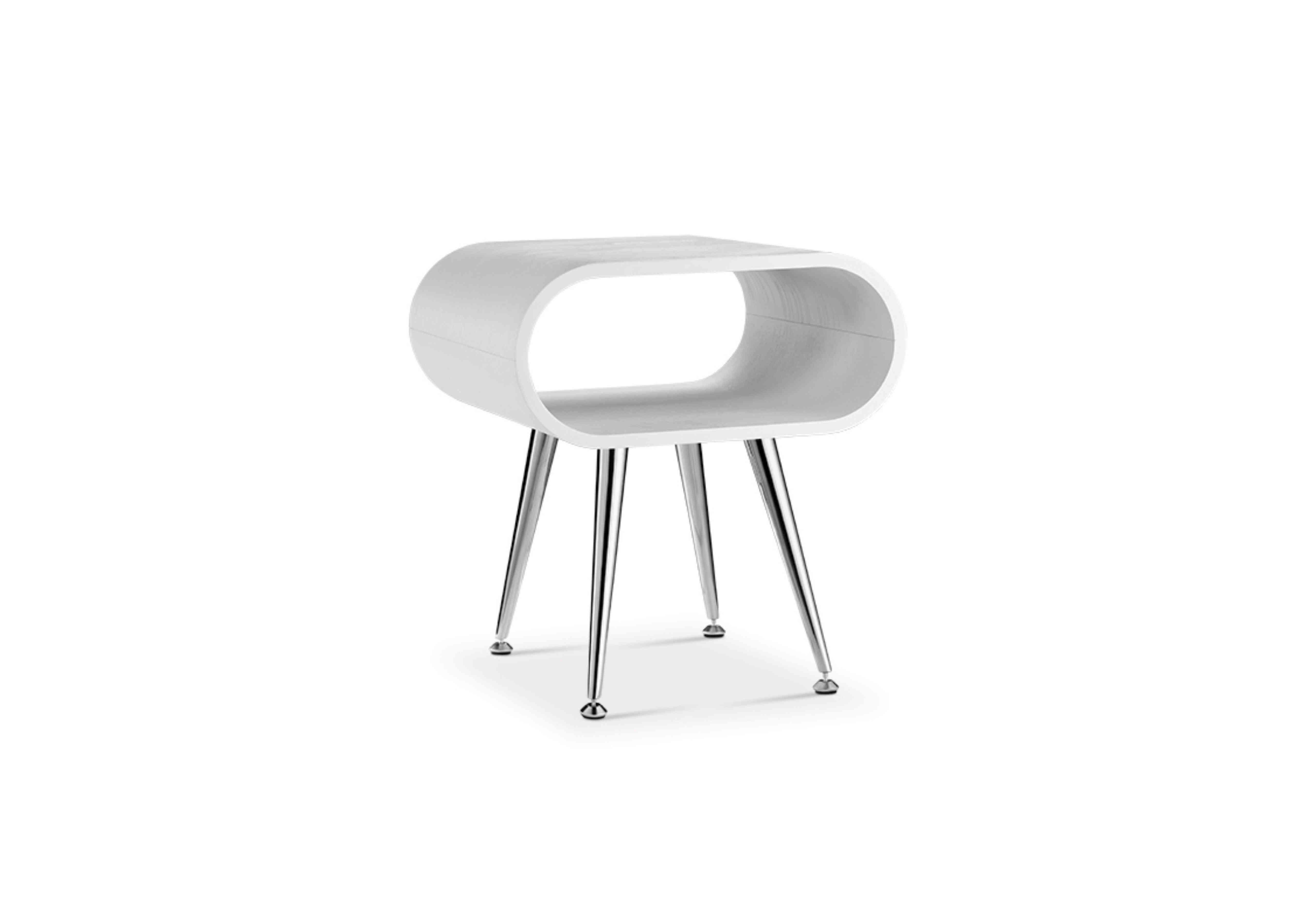 Nina Side Table in White/Silver on Furniture Village