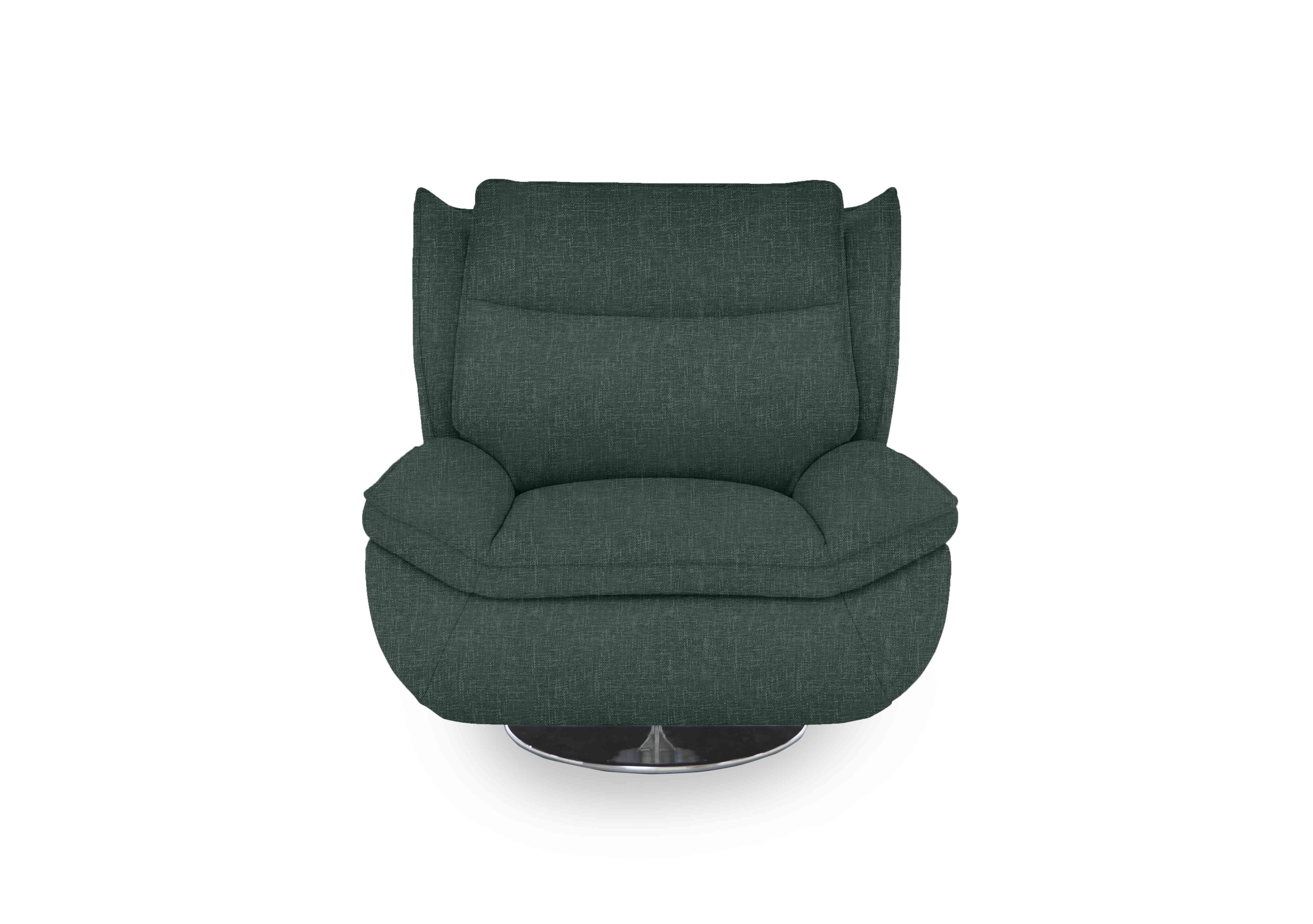 Vinny Fabric Swivel Chair in 19445 Anivia Green on Furniture Village
