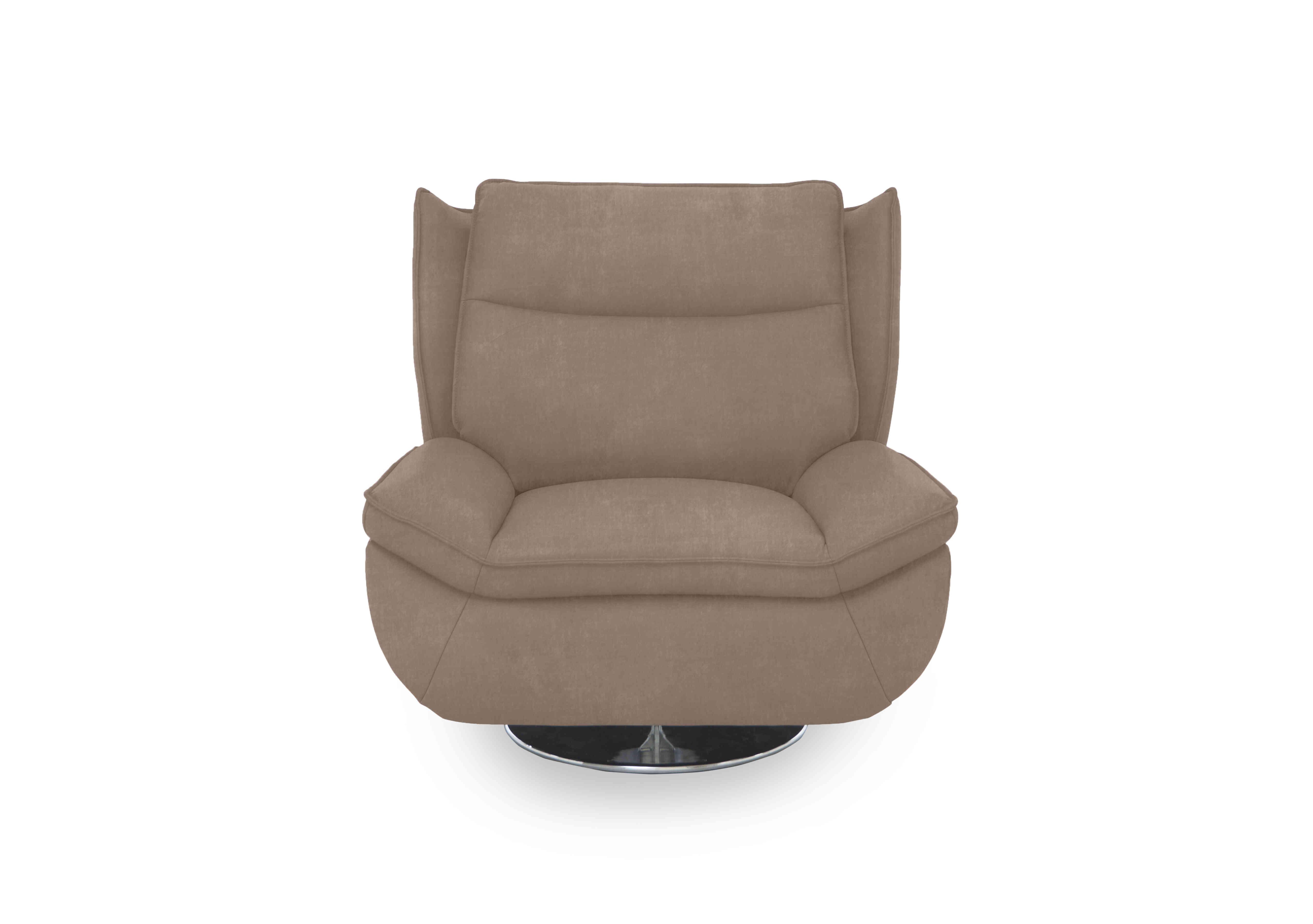 Vinny Fabric Swivel Chair in 58005 Manhattan Nutmeg on Furniture Village