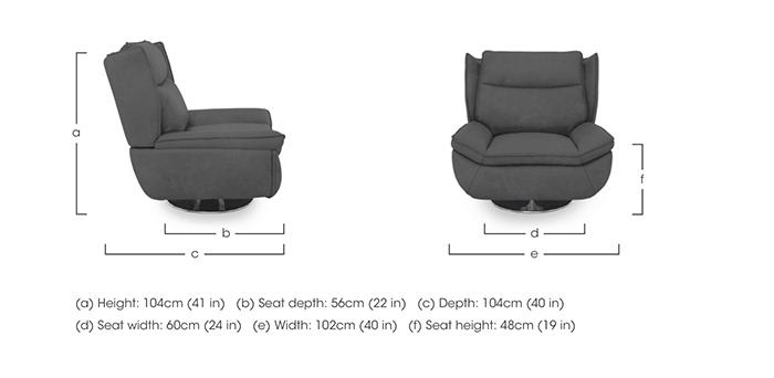 Vinny Fabric Swivel Chair in  on Furniture Village