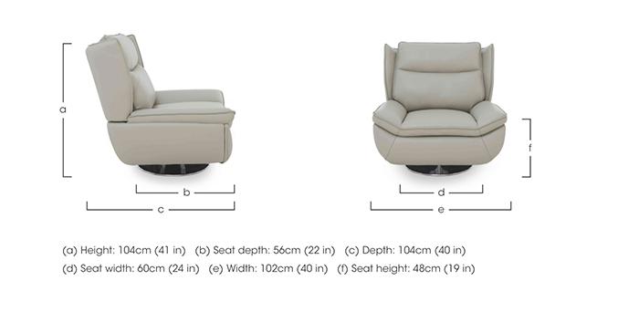 Vinny Leather Swivel Chair in  on Furniture Village