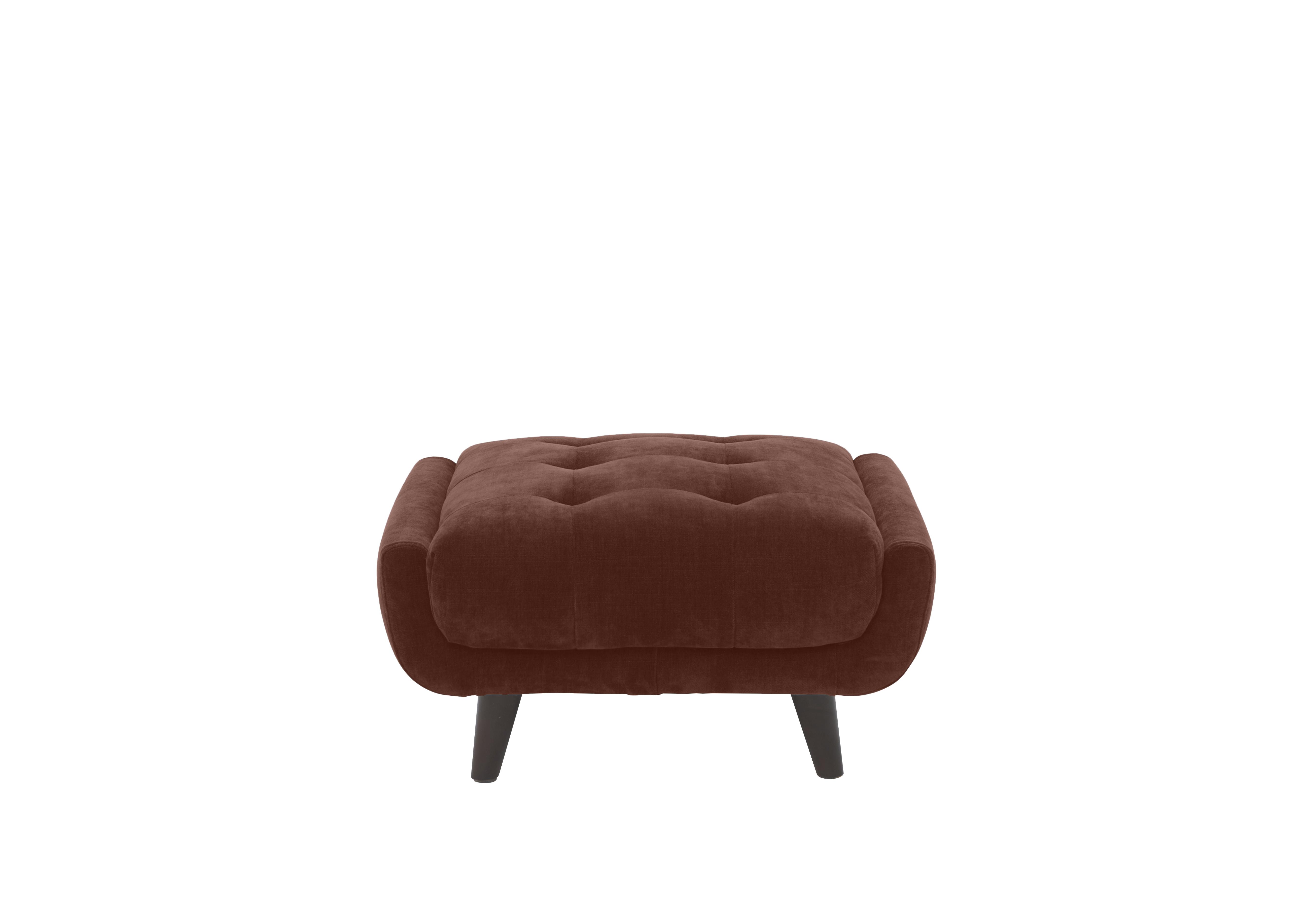 Rene Small Fabric Footstool in Man 58008 Burnt Sienna Es Ft on Furniture Village