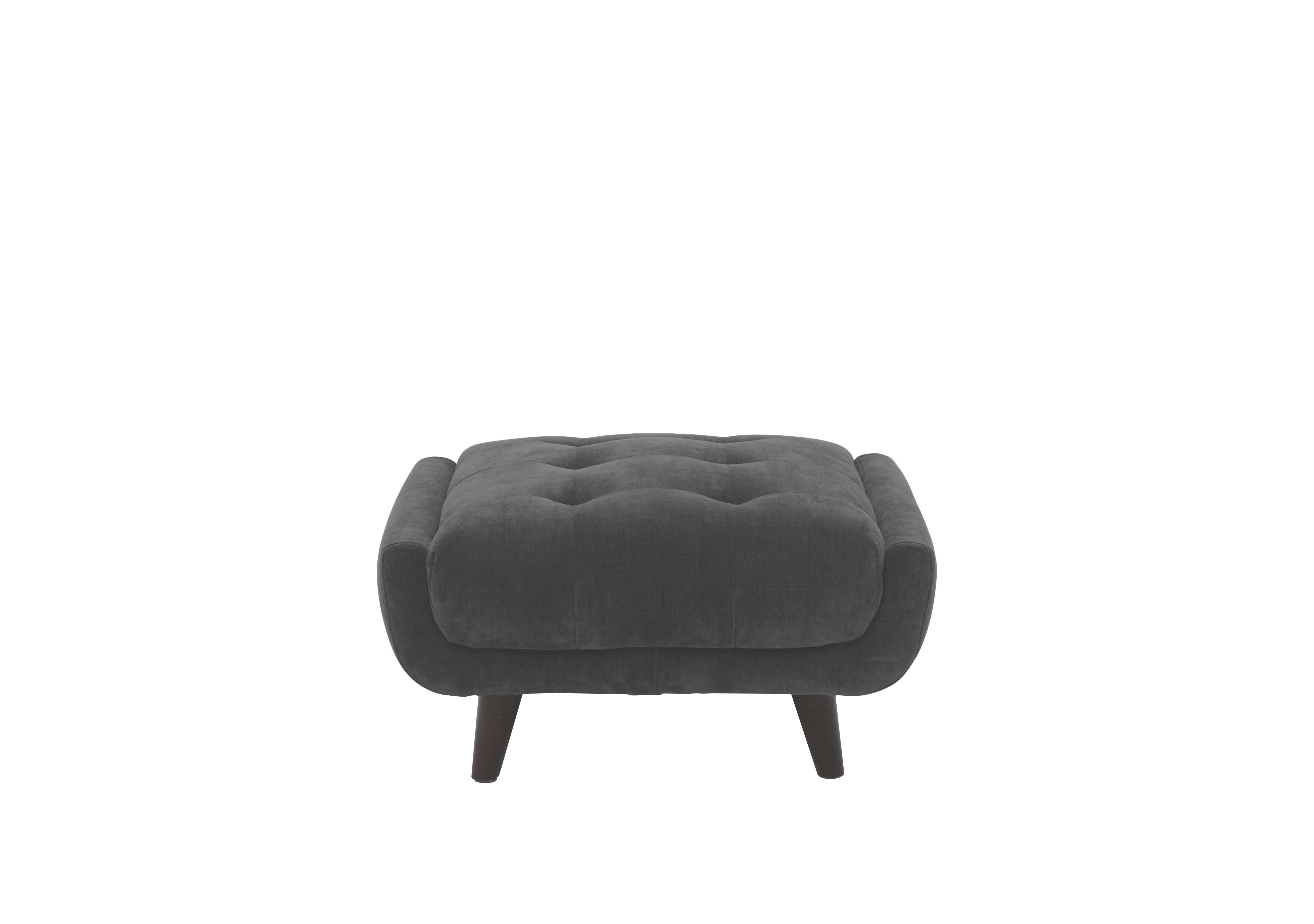Rene Small Fabric Footstool in Manhattan 58003 Charcoal Es Ft on Furniture Village