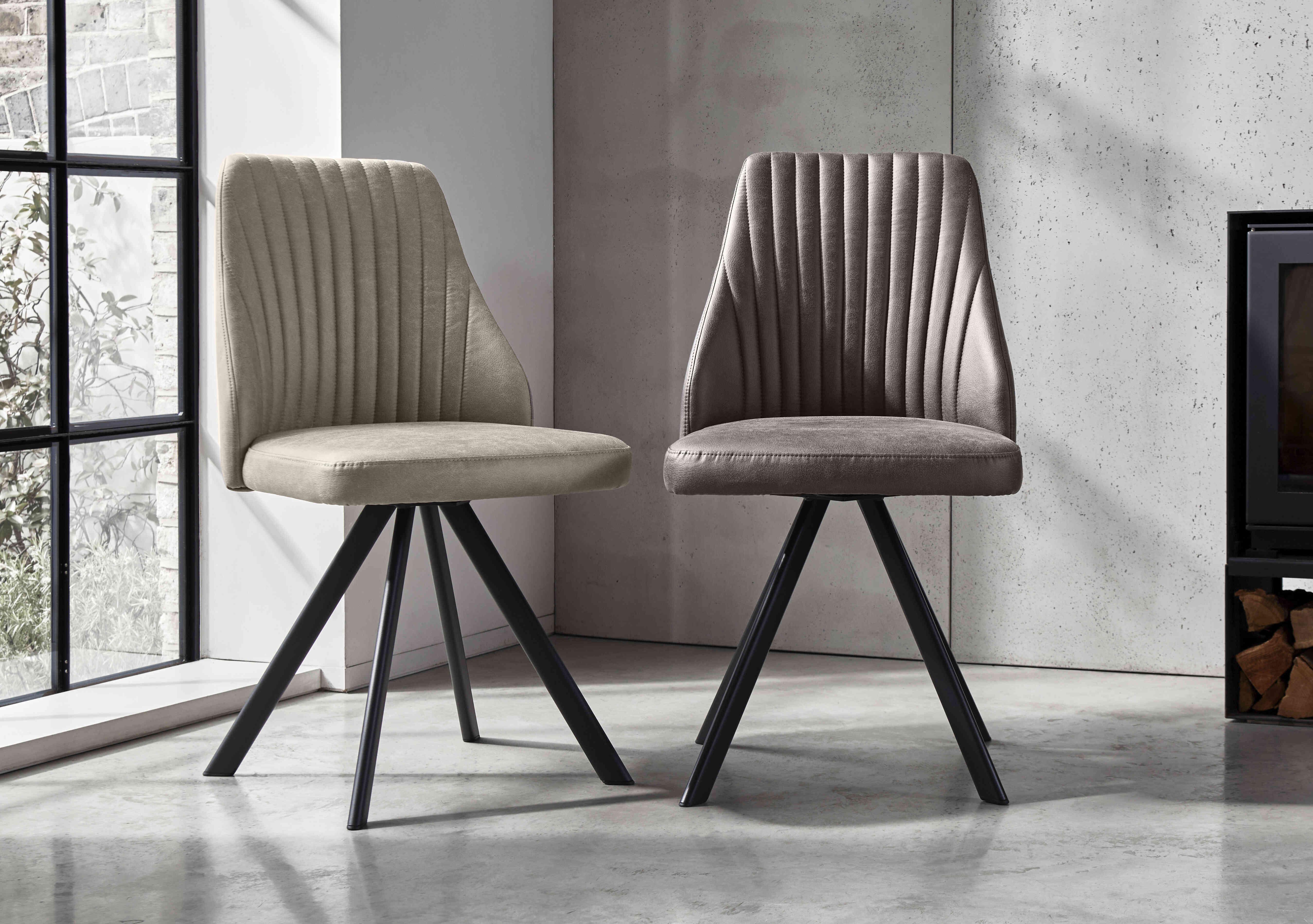 Vida Pair of Swivel Dining Chairs in  on Furniture Village