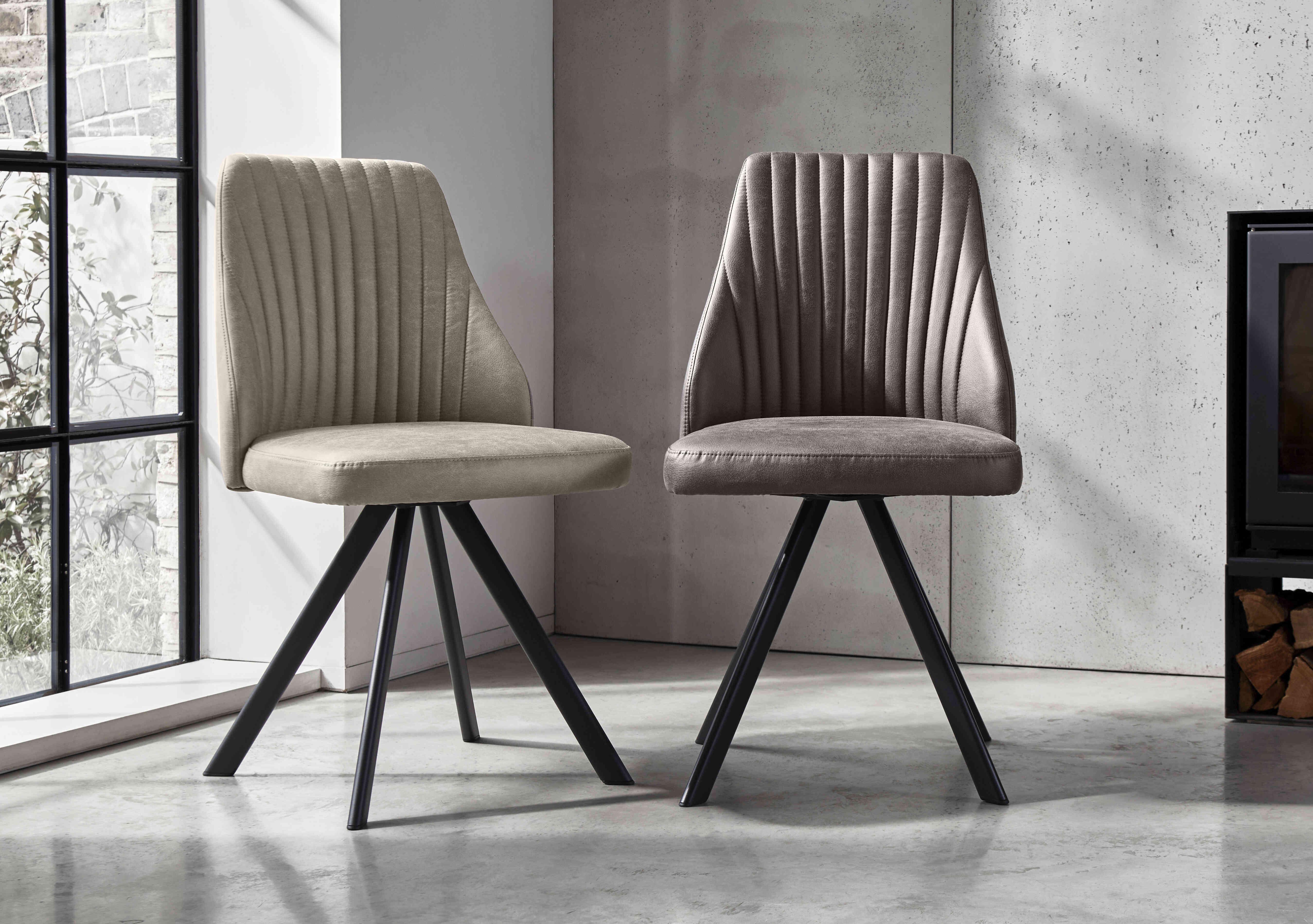 Vida Set of 4 Swivel Dining Chairs in  on Furniture Village