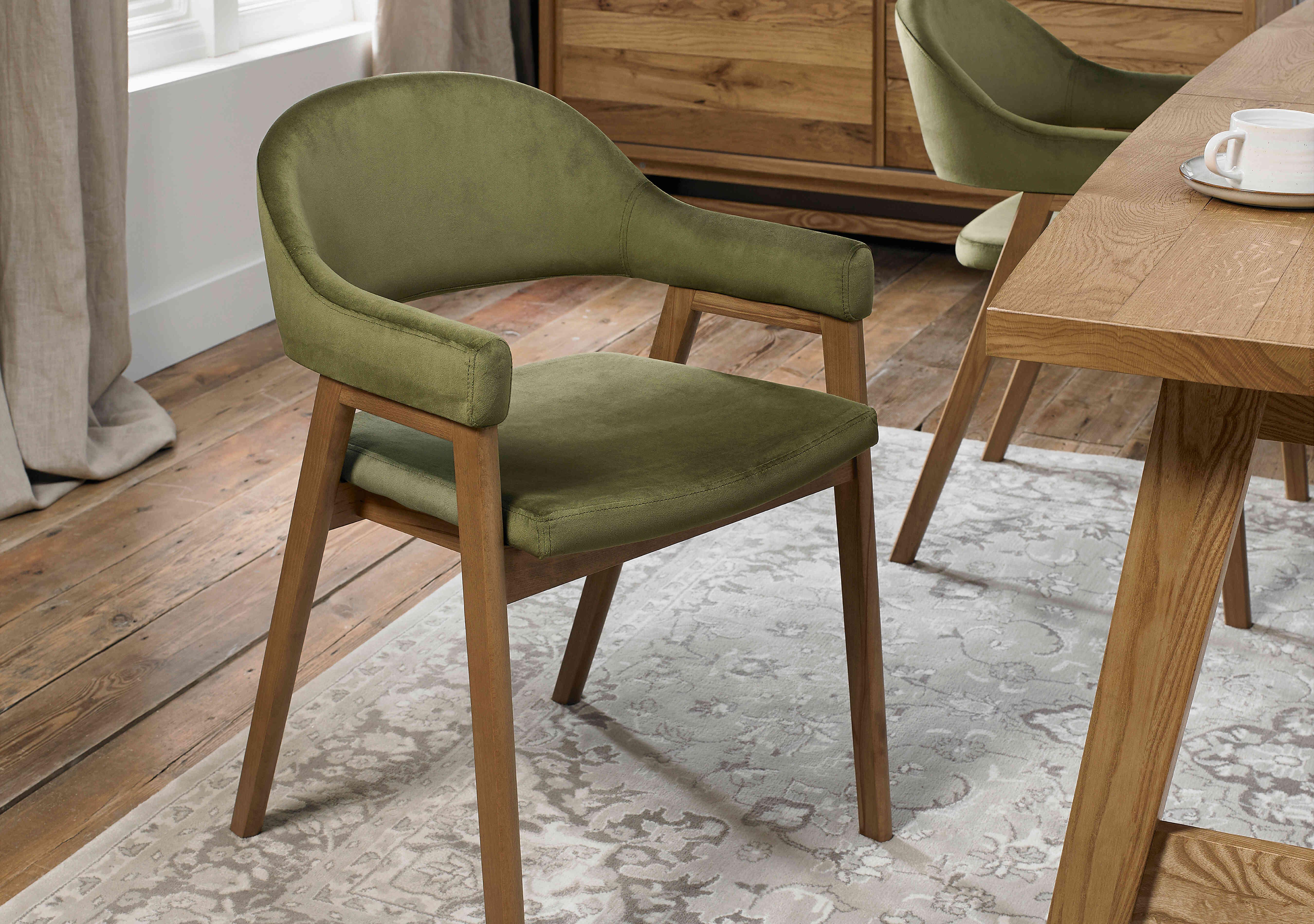 Stratford Pair of Fabric Dining Arm Chairs in  on Furniture Village