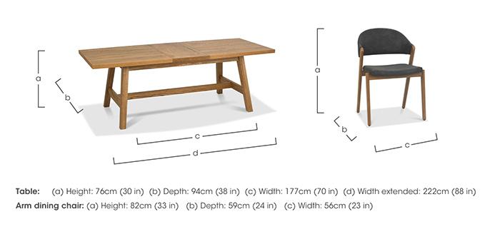 Stratford Small Extending Dining Table with 4 Fabric Dining Chairs in  on Furniture Village
