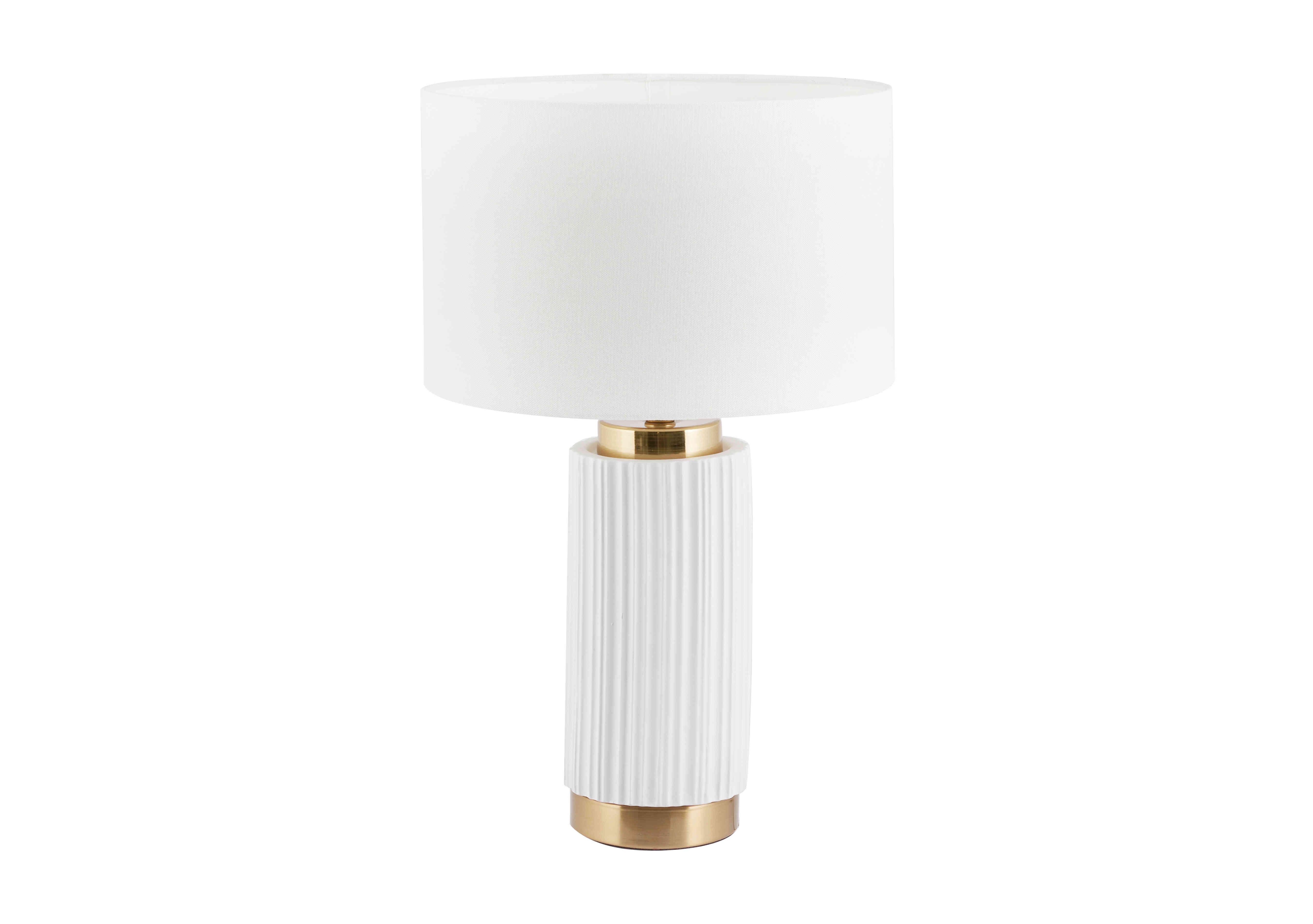 Tammy Table Lamp in White on Furniture Village