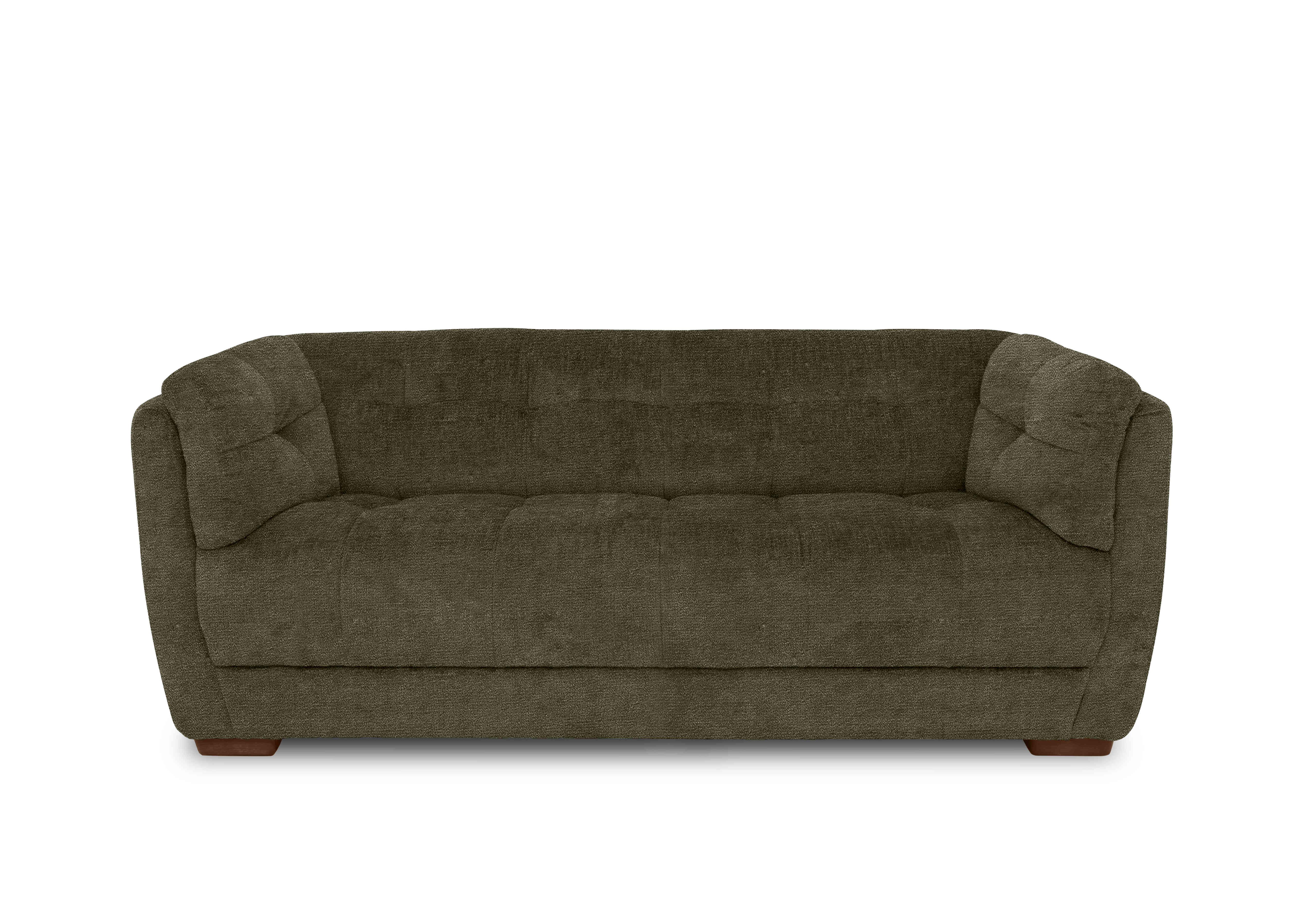 Cartier Fabric 3 Seater Sofa in Pine With Walnut Feet X3-W018 on Furniture Village
