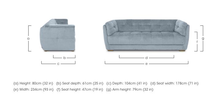 Cartier Fabric 4 Seater Sofa in  on Furniture Village