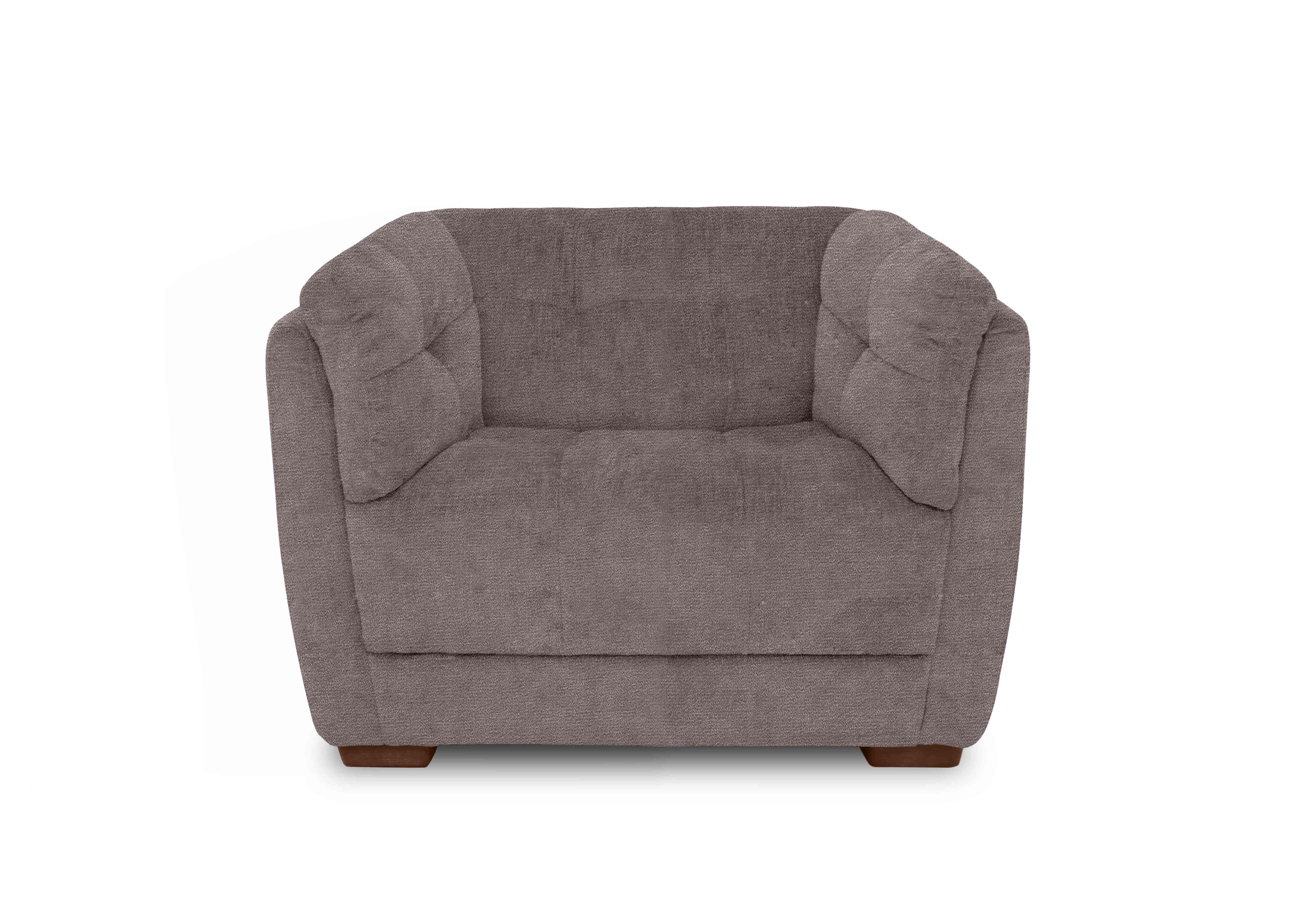 Cartier Fabric Snuggler Chair in Antler With Walnut Ft X3-W023 on Furniture Village