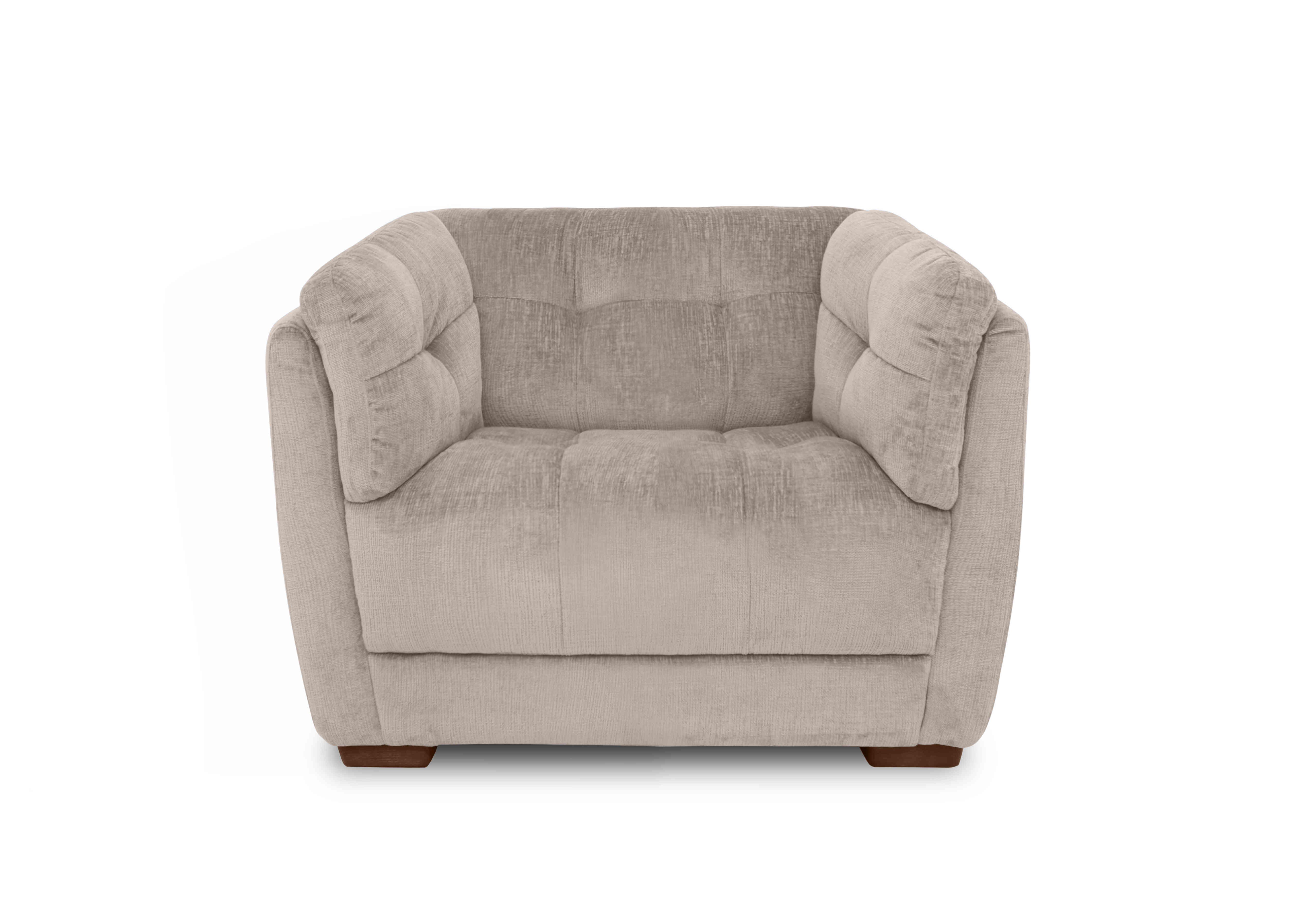 Cartier Fabric Snuggler Chair in Bailey Brown Wal Ft X3-A607 on Furniture Village