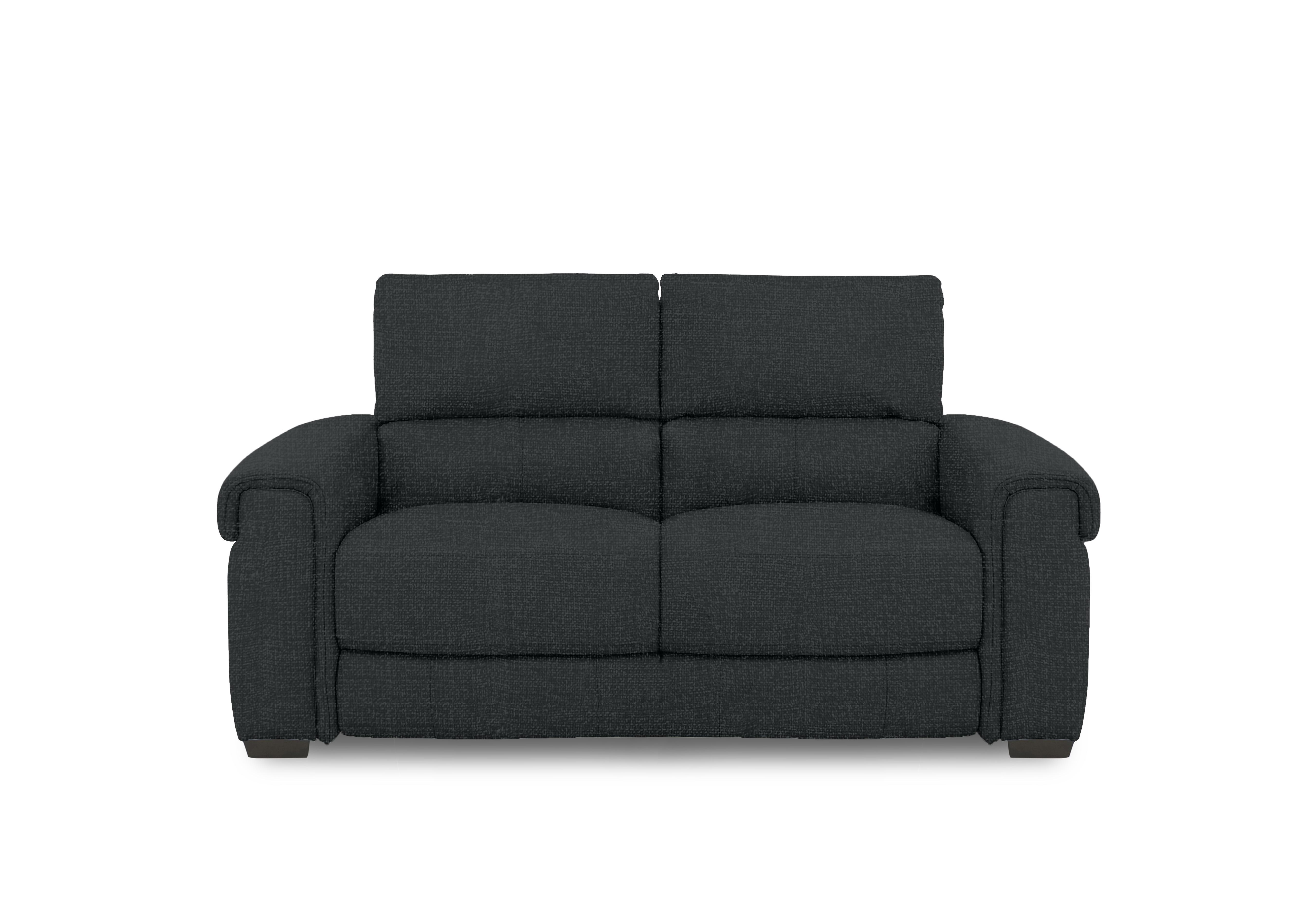 Nixon Fabric 2 Seater Sofa in Fab-Cac-R463 Black Mica on Furniture Village